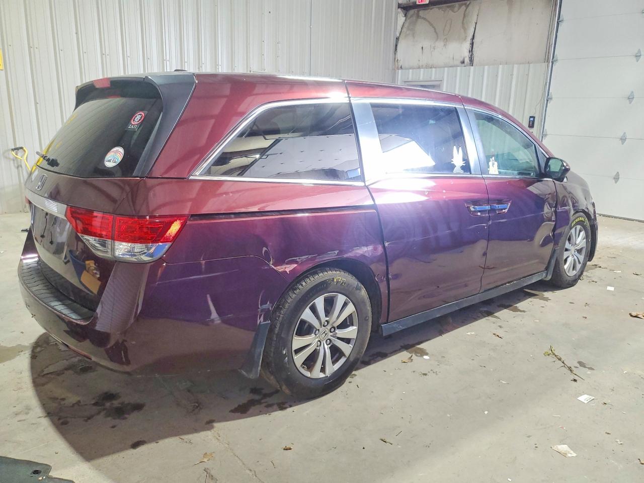 2015 Honda Odyssey Exl Maroon vin: 5FNRL5H63FB087598