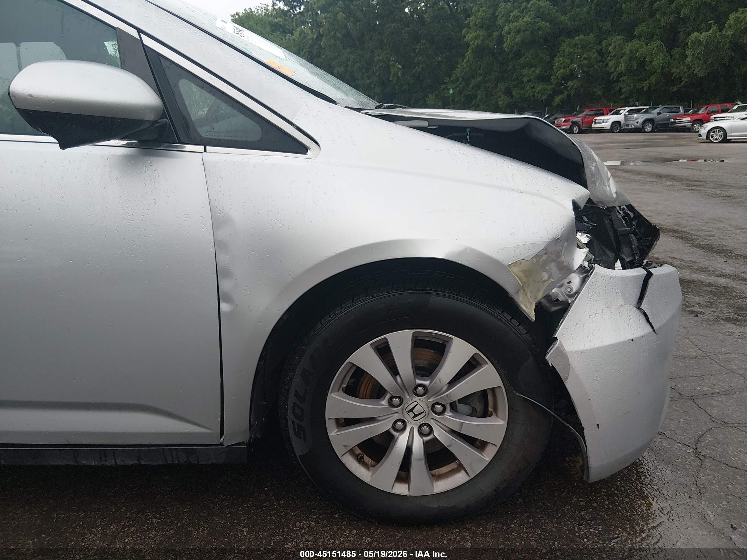 2015 Honda Odyssey Ex-l Silver vin: 5FNRL5H63FB113665
