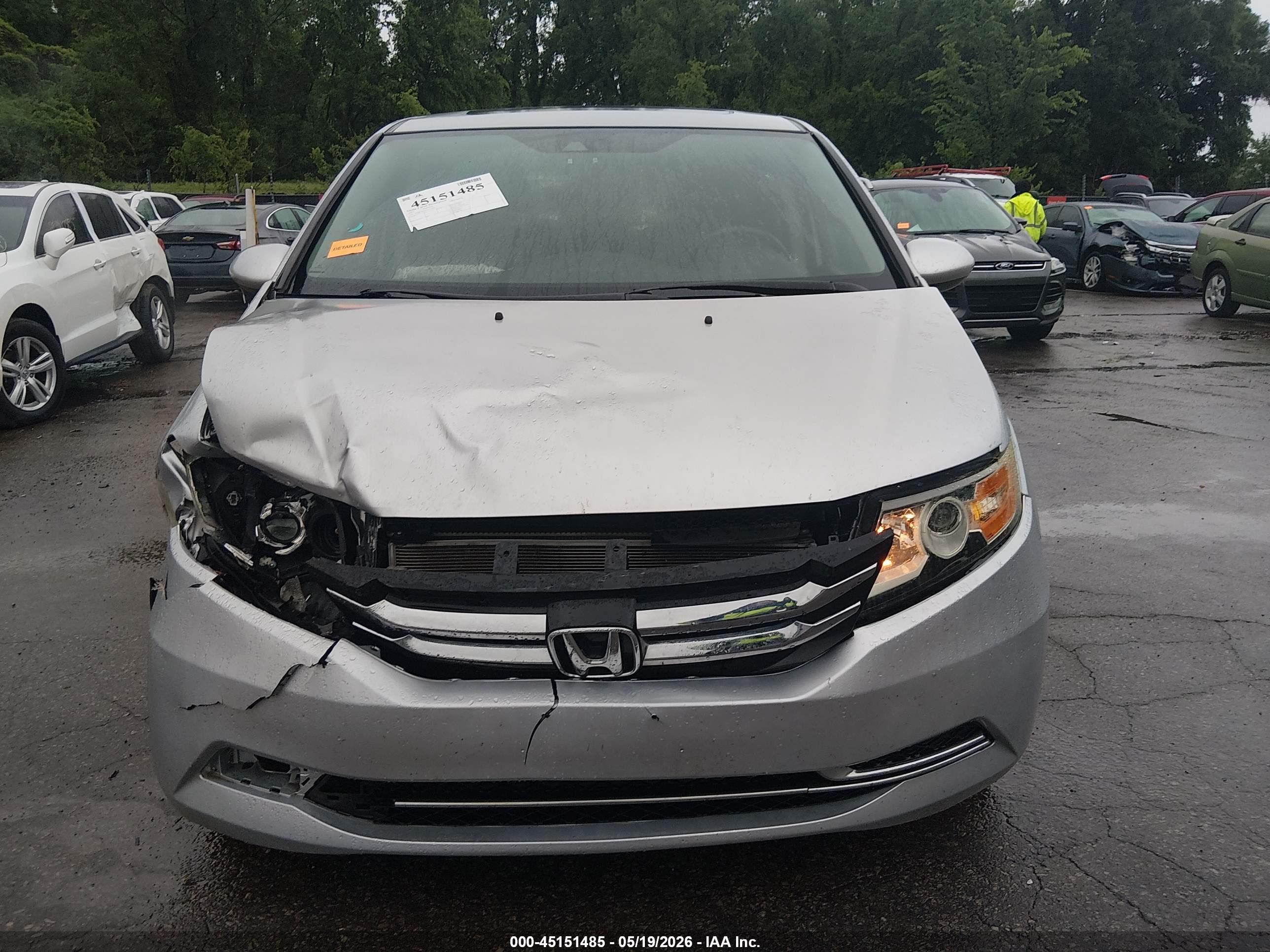 2015 Honda Odyssey Ex-l Silver vin: 5FNRL5H63FB113665