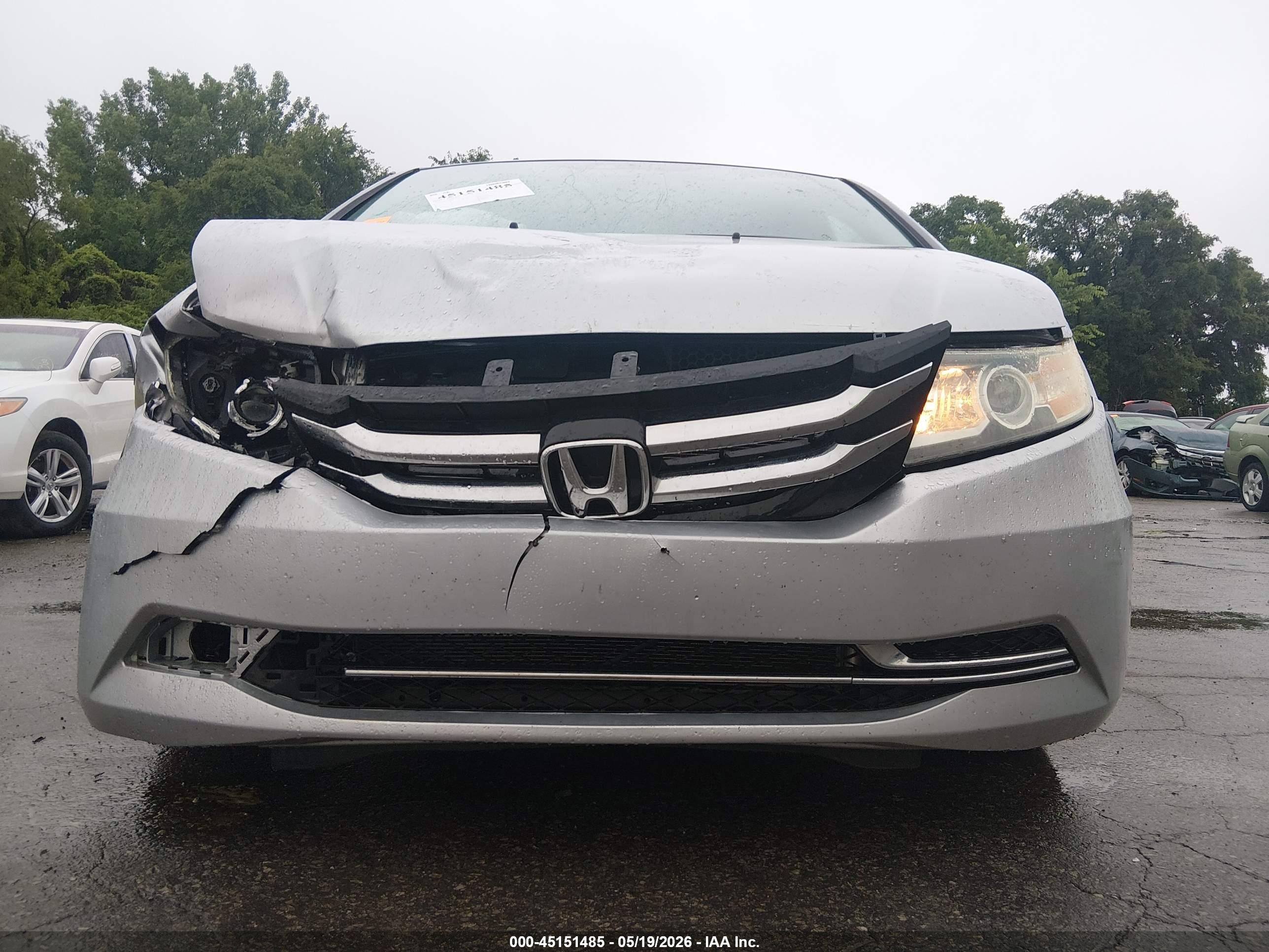 2015 Honda Odyssey Ex-l Silver vin: 5FNRL5H63FB113665