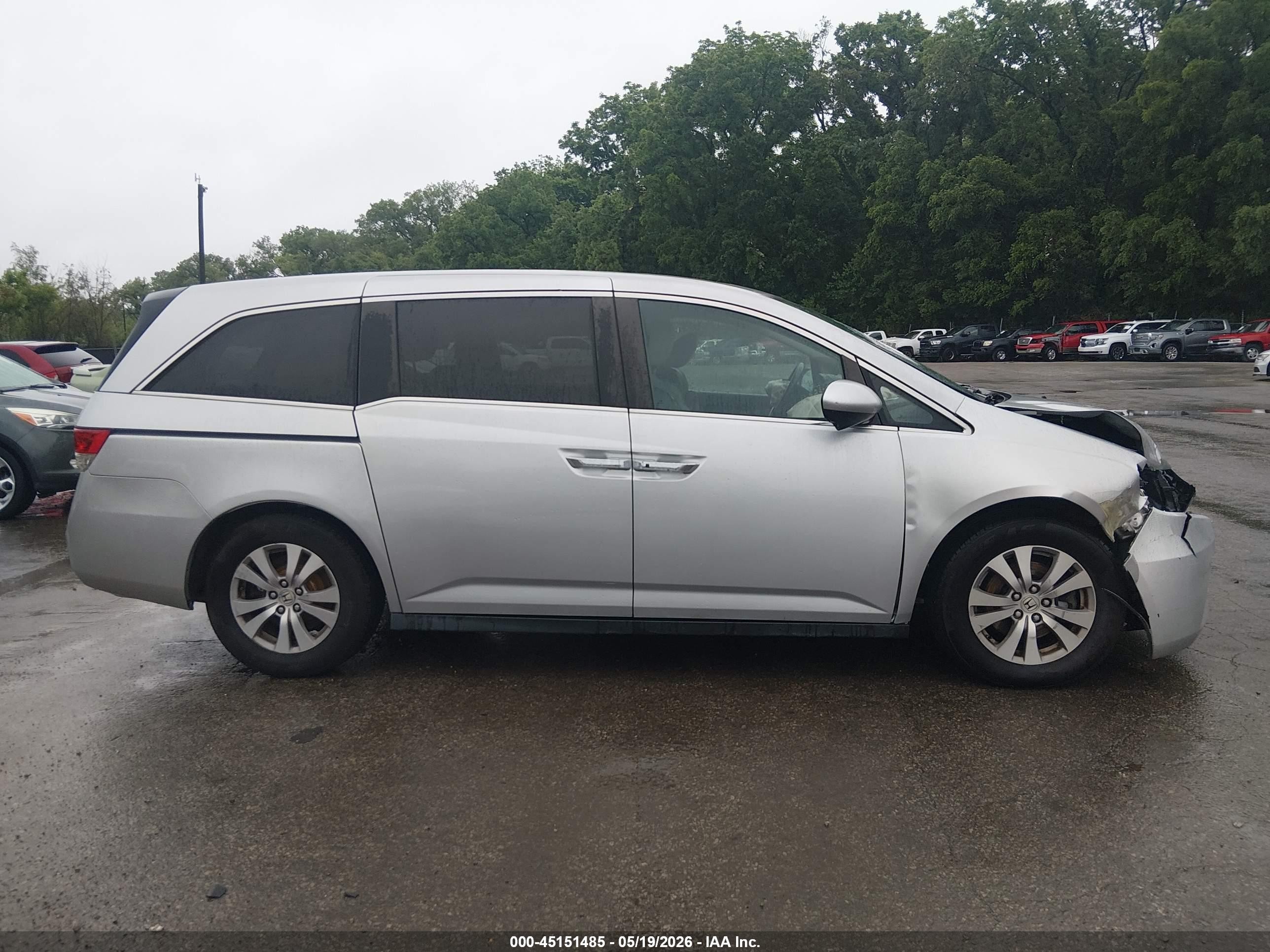 2015 Honda Odyssey Ex-l Silver vin: 5FNRL5H63FB113665