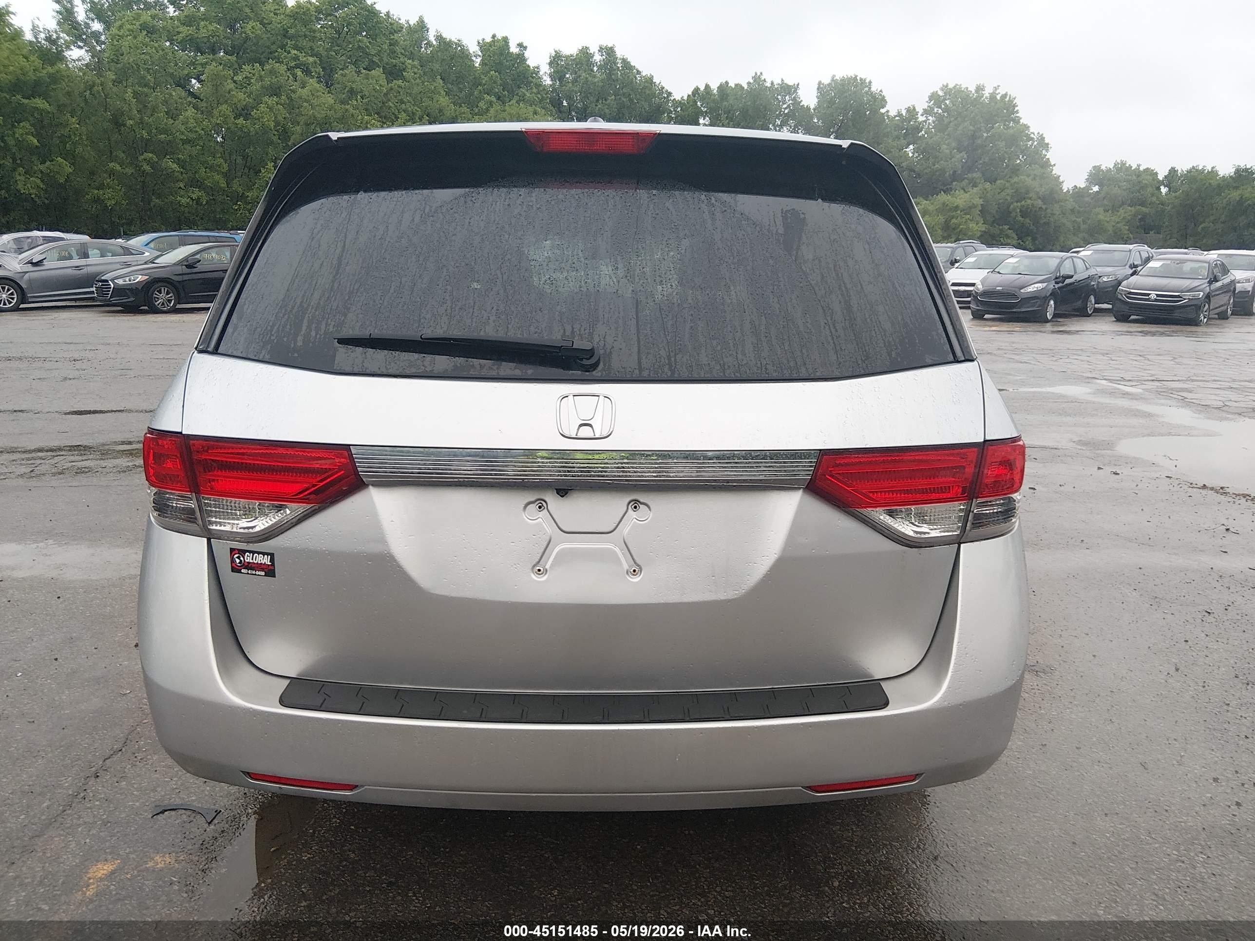 2015 Honda Odyssey Ex-l Silver vin: 5FNRL5H63FB113665