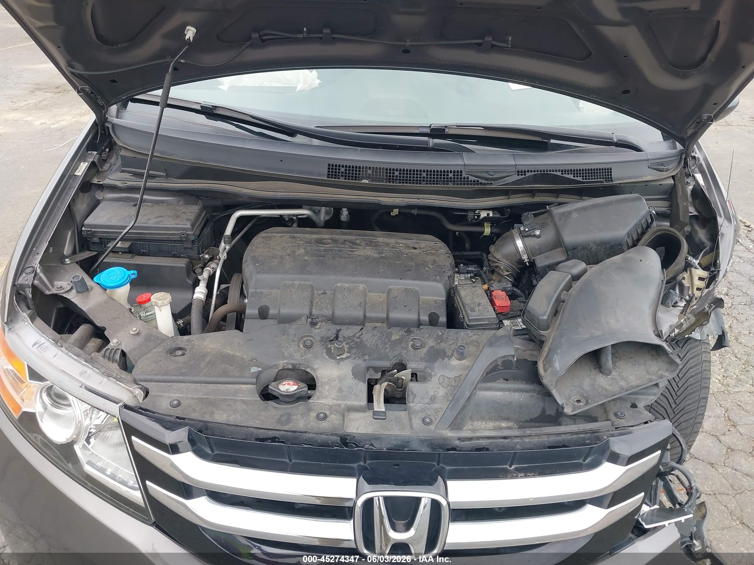 2015 Honda Odyssey Ex-l Gray vin: 5FNRL5H63FB115366