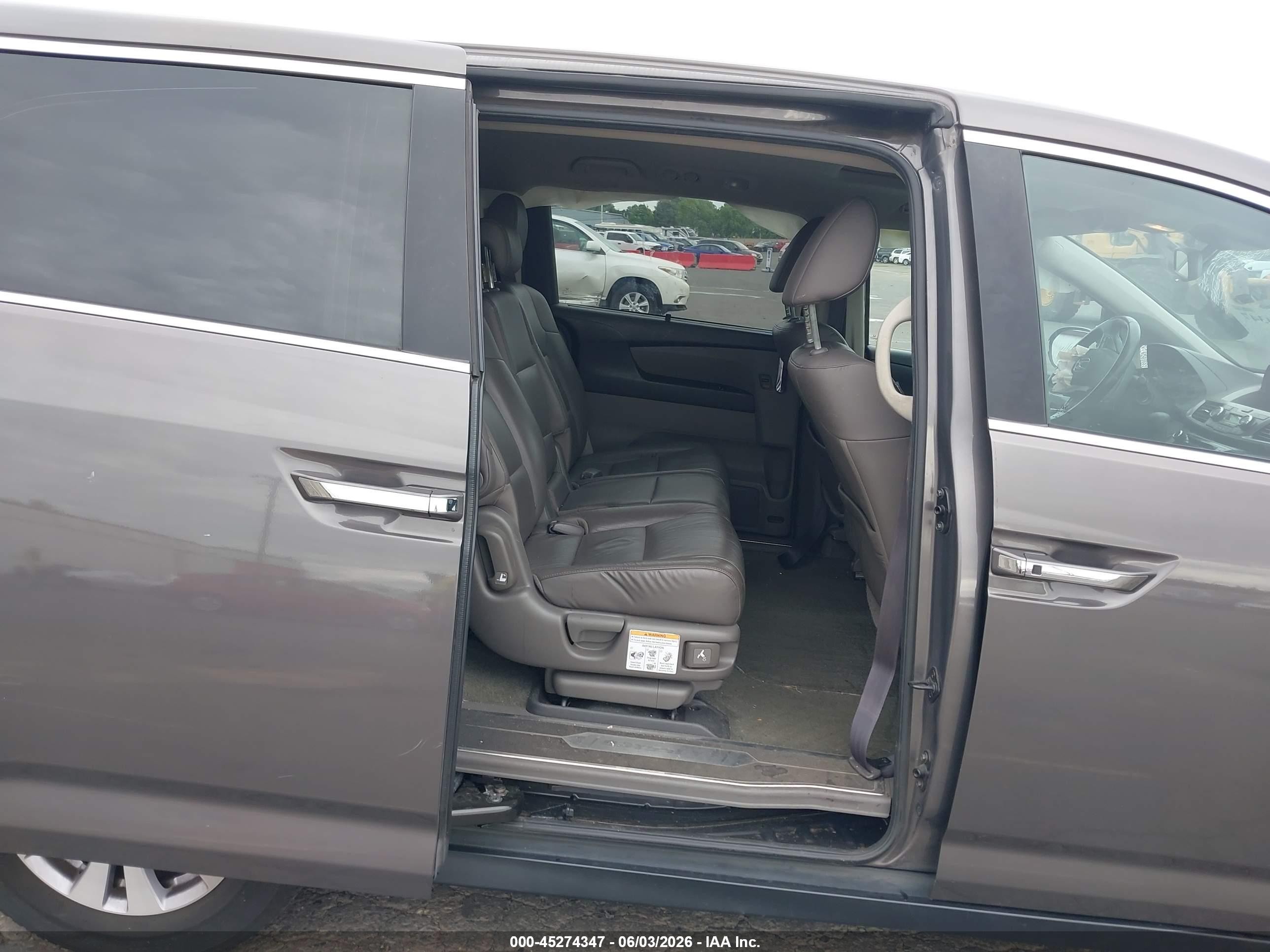 2015 Honda Odyssey Ex-l Gray vin: 5FNRL5H63FB115366