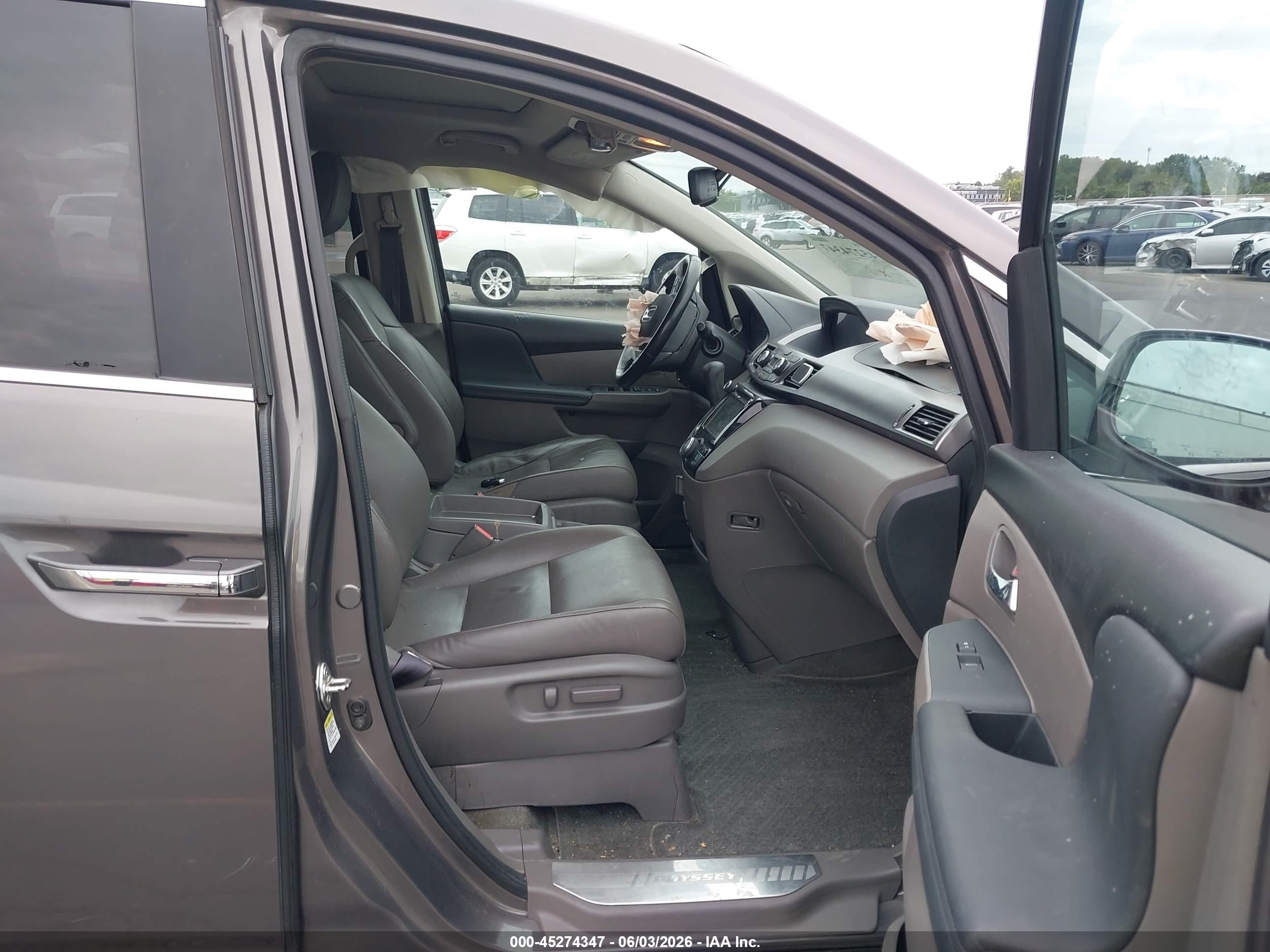 2015 Honda Odyssey Ex-l Gray vin: 5FNRL5H63FB115366