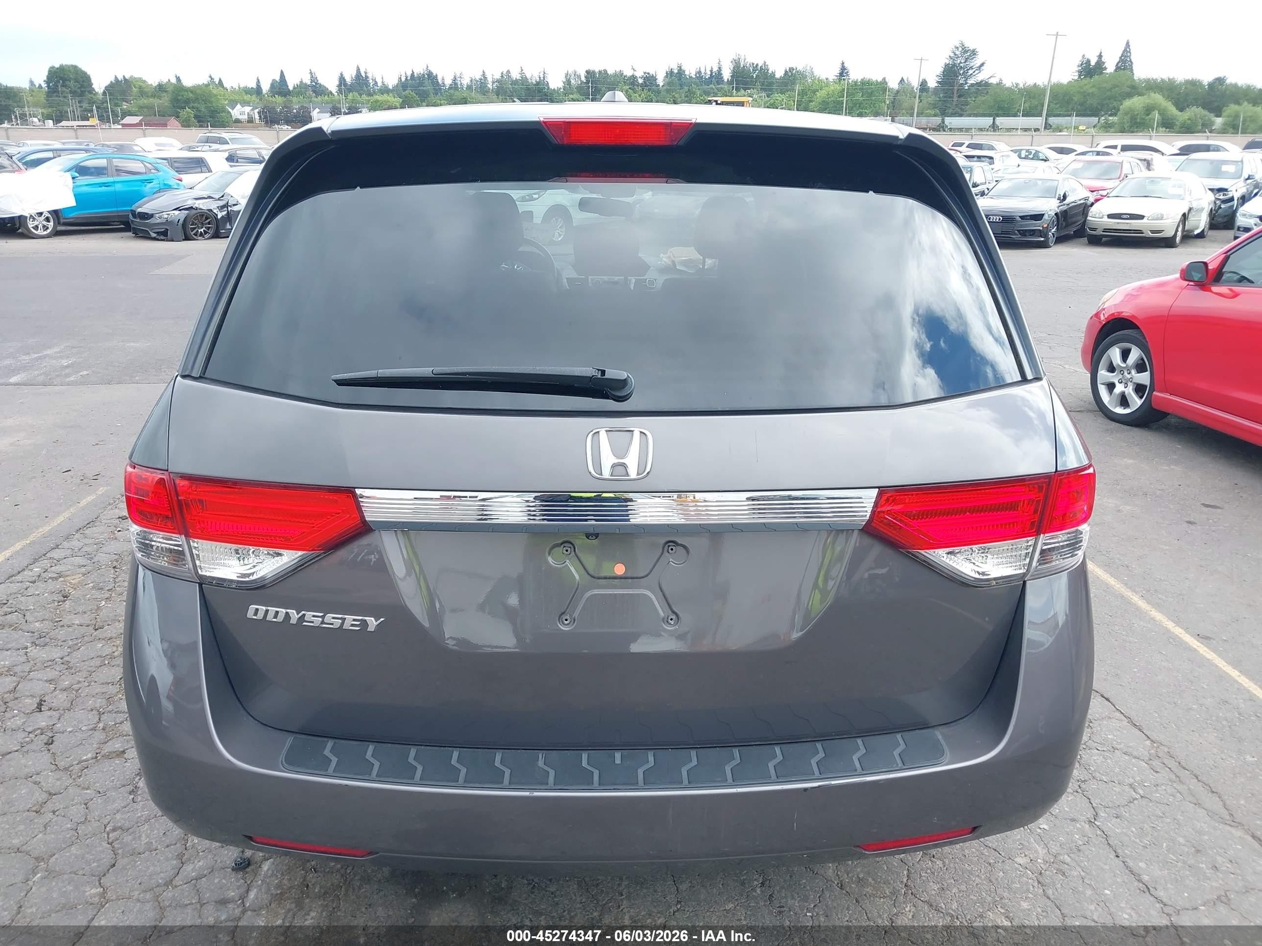 2015 Honda Odyssey Ex-l Gray vin: 5FNRL5H63FB115366