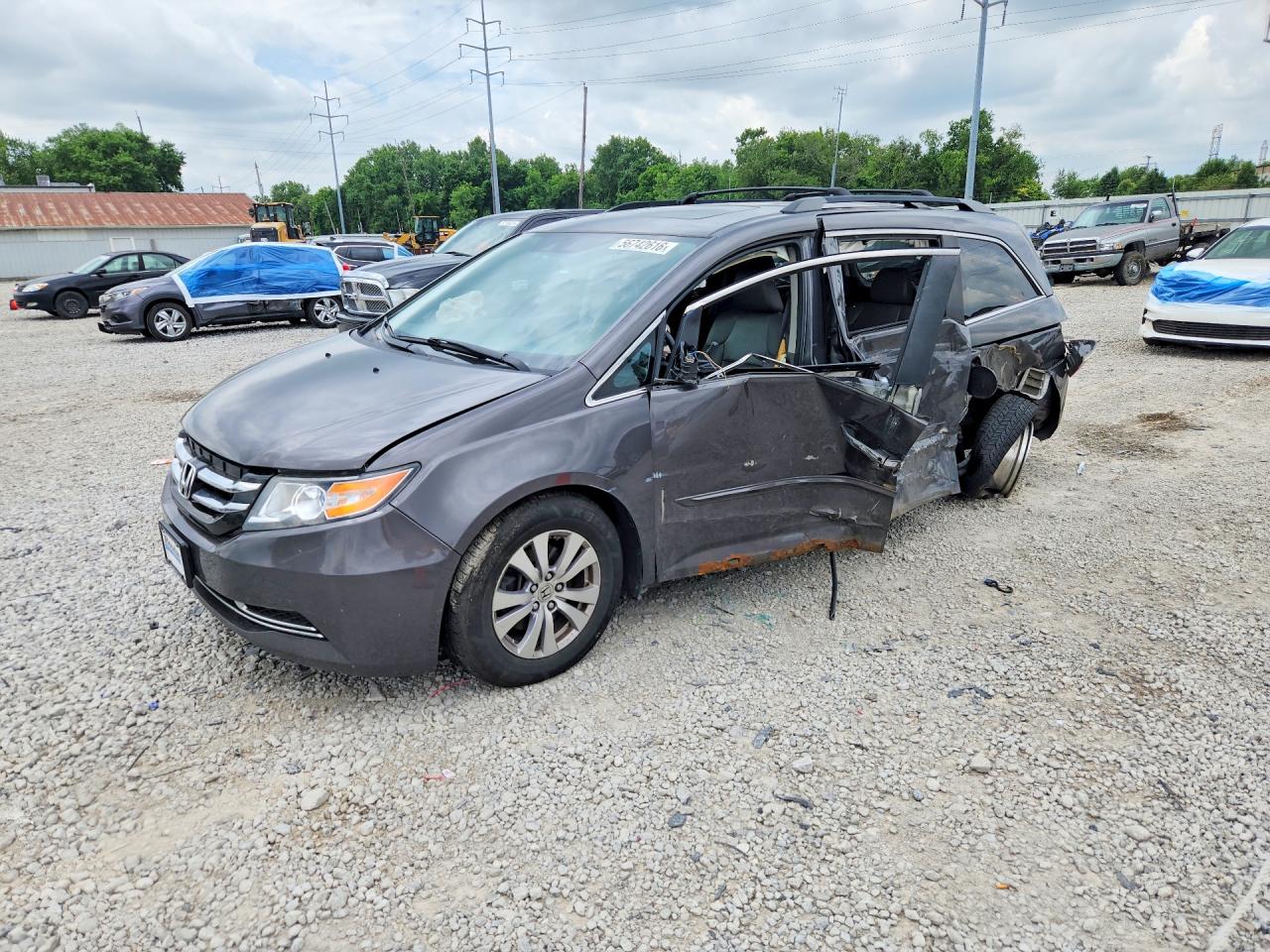 2015 Honda Odyssey Exl Gray vin: 5FNRL5H63FB131793