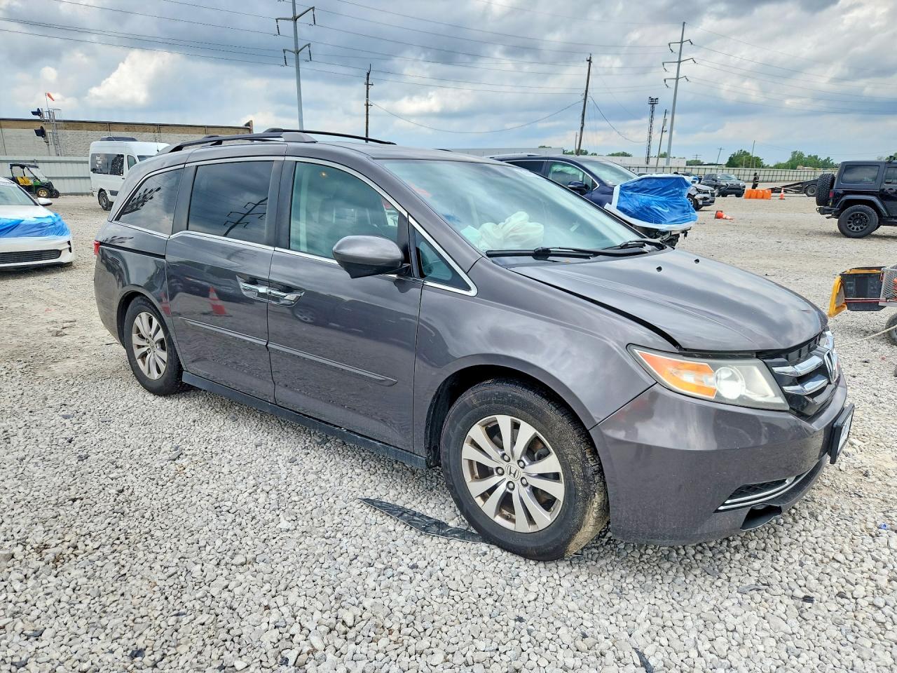 2015 Honda Odyssey Exl Gray vin: 5FNRL5H63FB131793