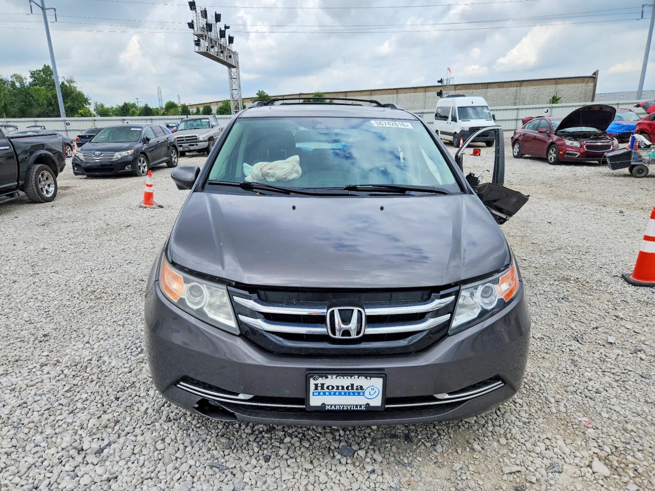 2015 Honda Odyssey Exl Gray vin: 5FNRL5H63FB131793
