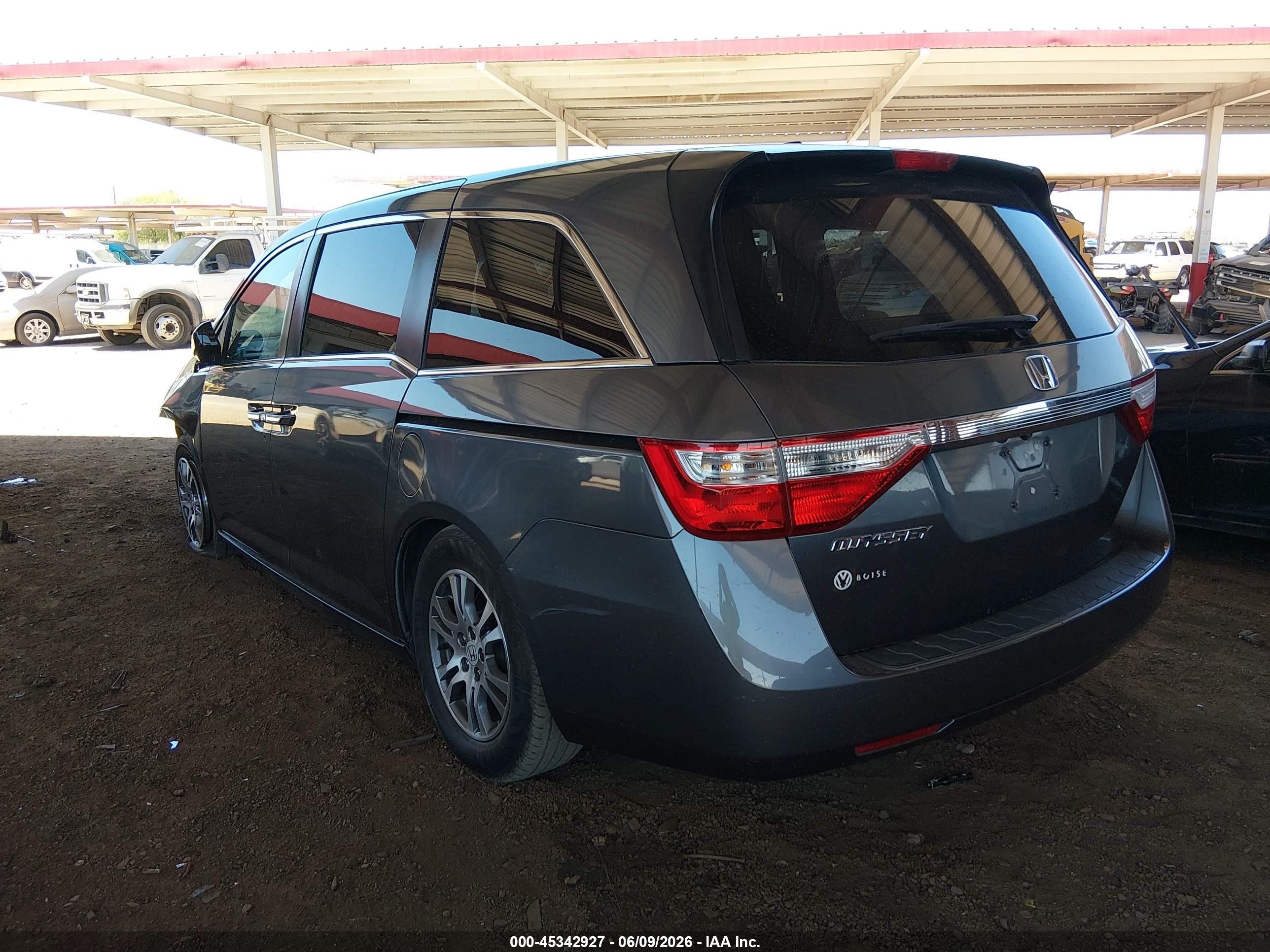 2011 Honda Odyssey Ex-l Gray vin: 5FNRL5H64BB002018