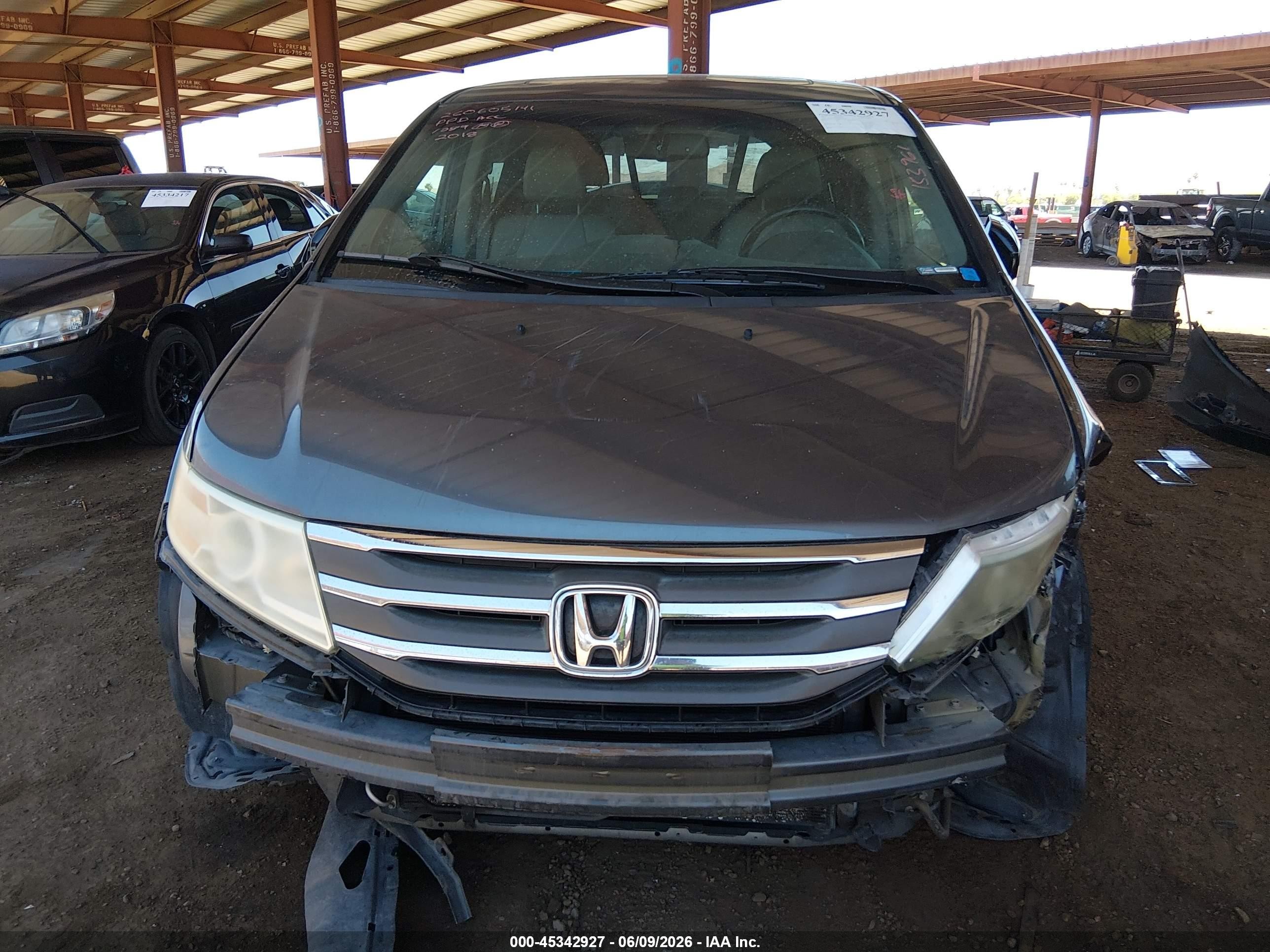 2011 Honda Odyssey Ex-l Gray vin: 5FNRL5H64BB002018