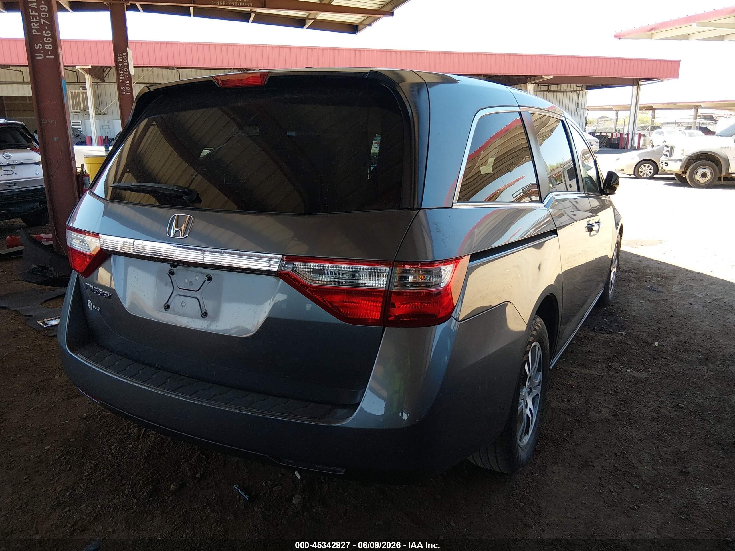 2011 Honda Odyssey Ex-l Gray vin: 5FNRL5H64BB002018