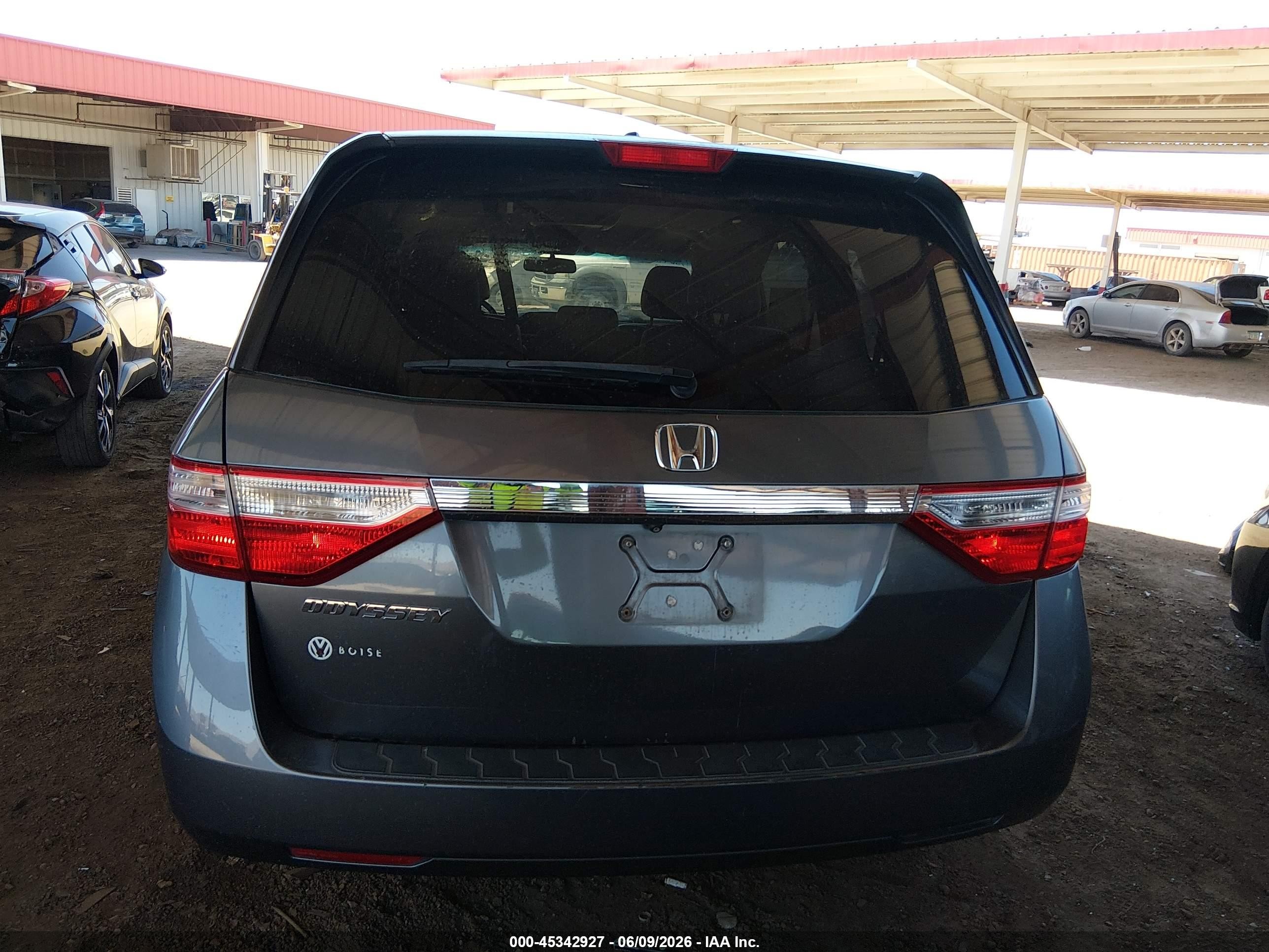 2011 Honda Odyssey Ex-l Gray vin: 5FNRL5H64BB002018
