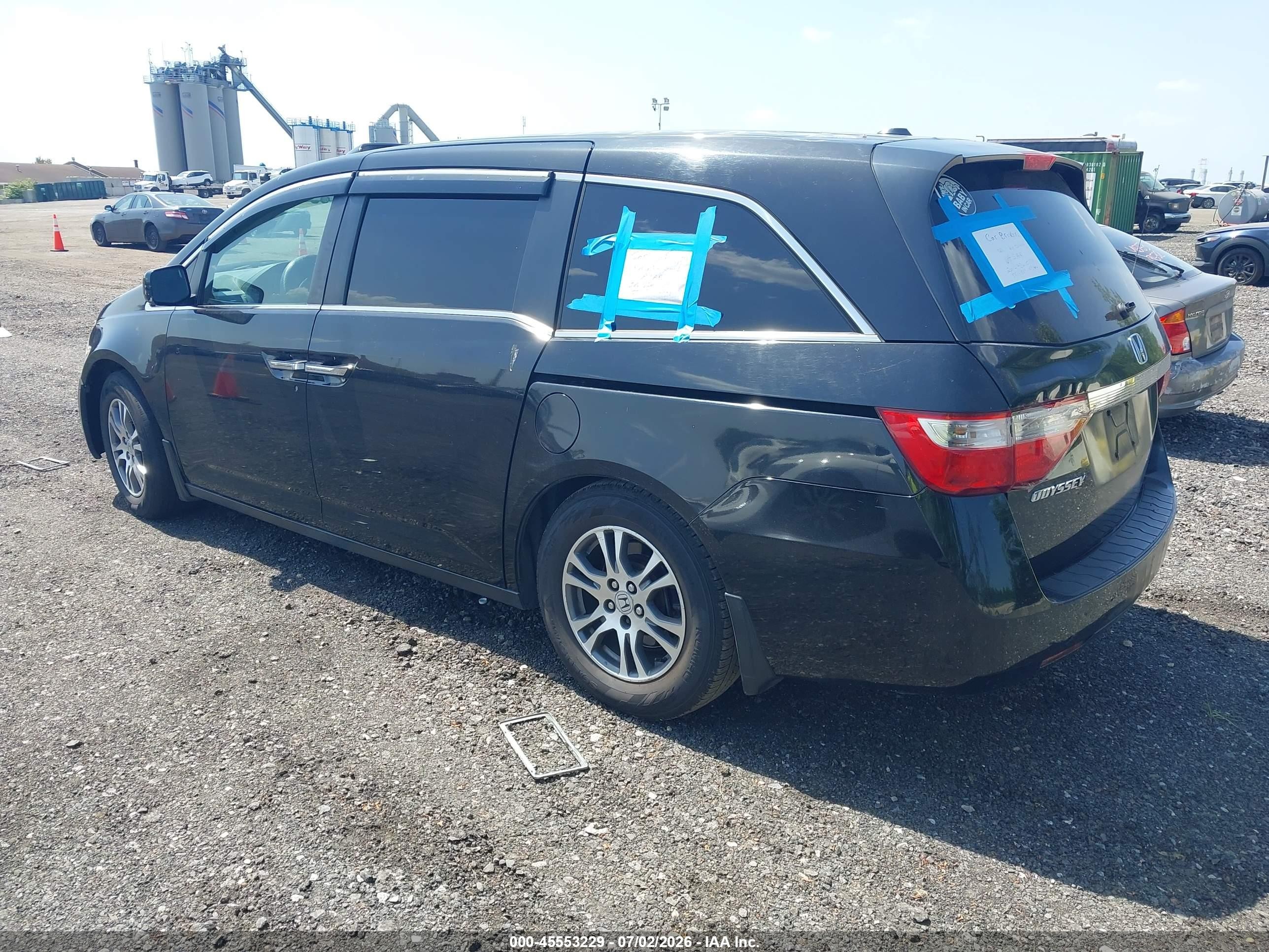 2011 Honda Odyssey Ex-l Black vin: 5FNRL5H64BB003184