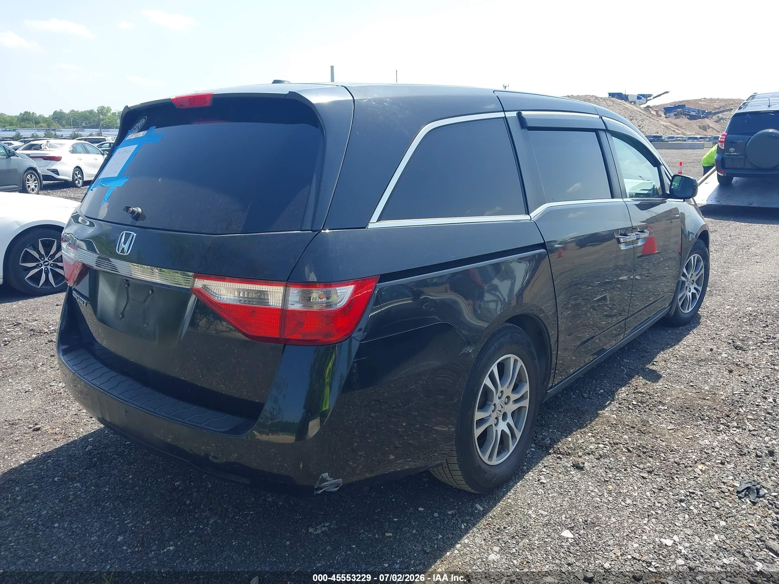 2011 Honda Odyssey Ex-l Black vin: 5FNRL5H64BB003184