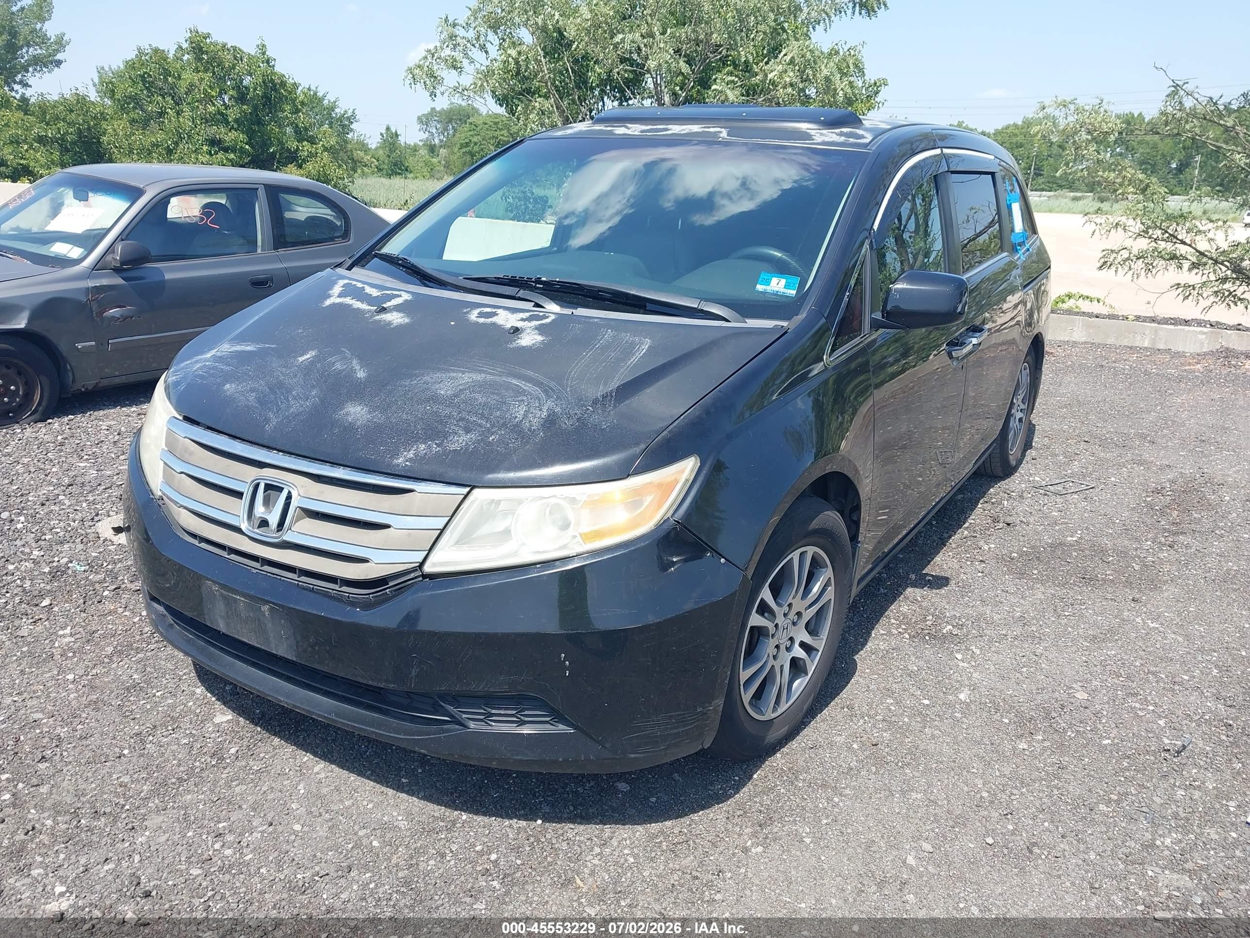 2011 Honda Odyssey Ex-l Black vin: 5FNRL5H64BB003184