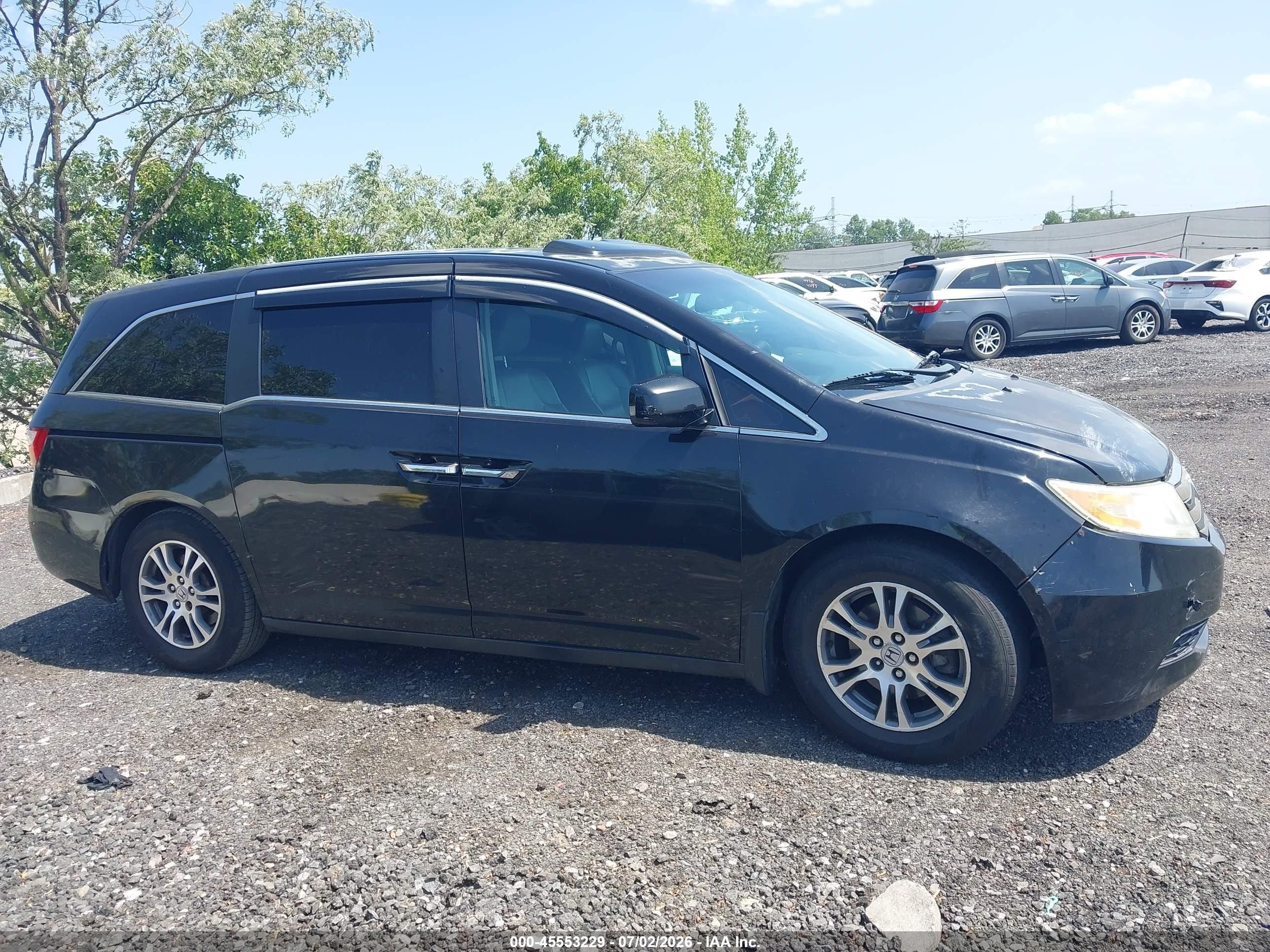 2011 Honda Odyssey Ex-l Black vin: 5FNRL5H64BB003184