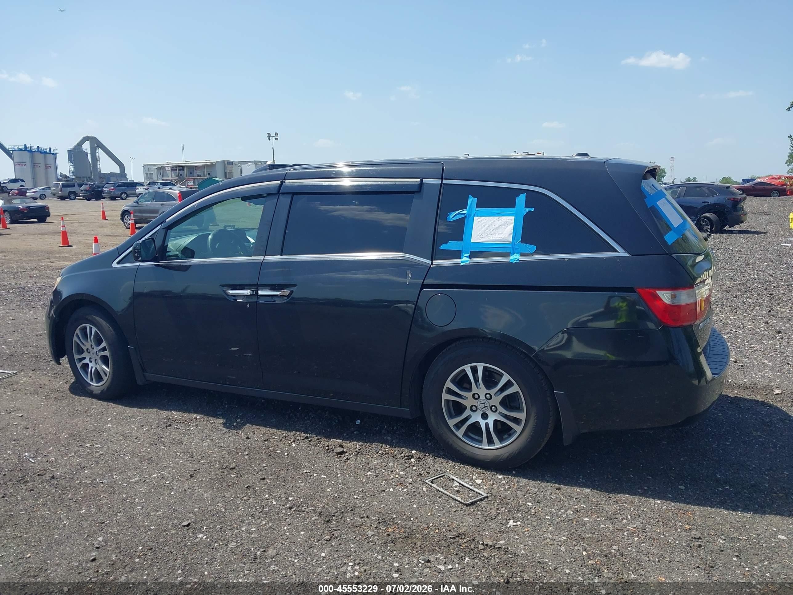 2011 Honda Odyssey Ex-l Black vin: 5FNRL5H64BB003184