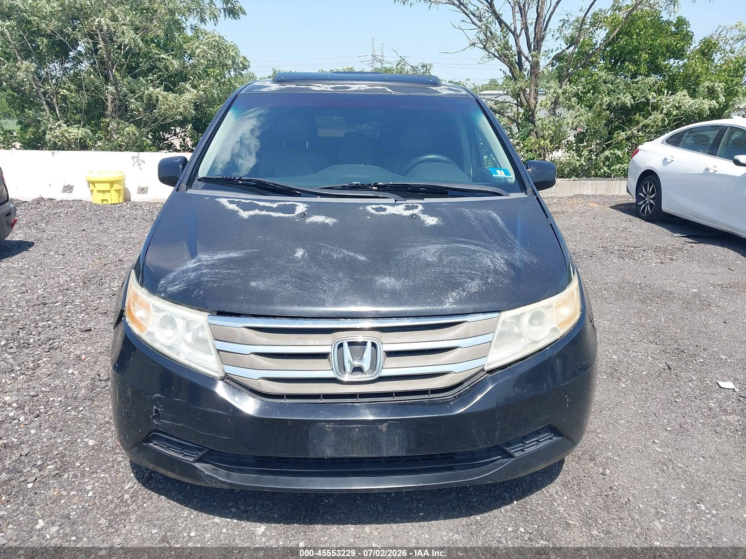 2011 Honda Odyssey Ex-l Black vin: 5FNRL5H64BB003184