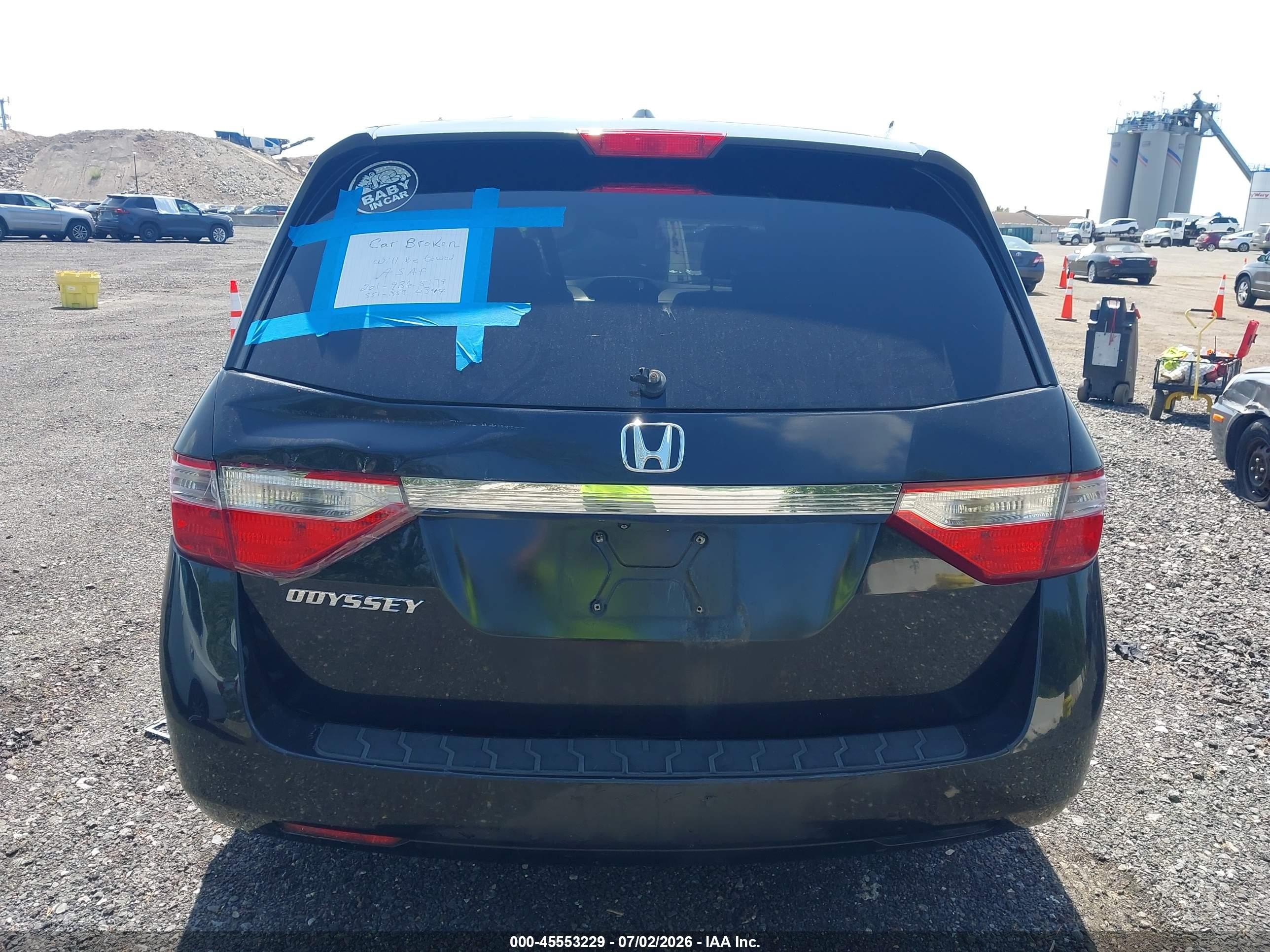 2011 Honda Odyssey Ex-l Black vin: 5FNRL5H64BB003184