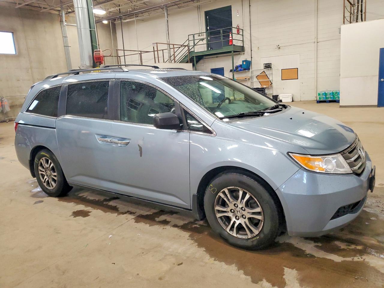 2011 Honda Odyssey Exl Blue vin: 5FNRL5H64BB010328