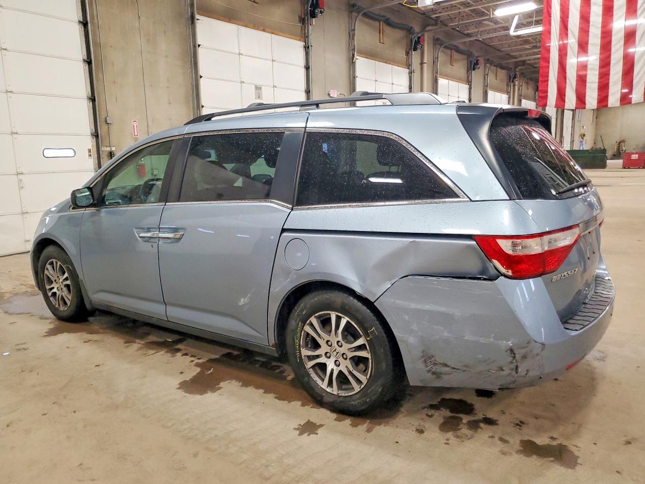 2011 Honda Odyssey Exl Blue vin: 5FNRL5H64BB010328