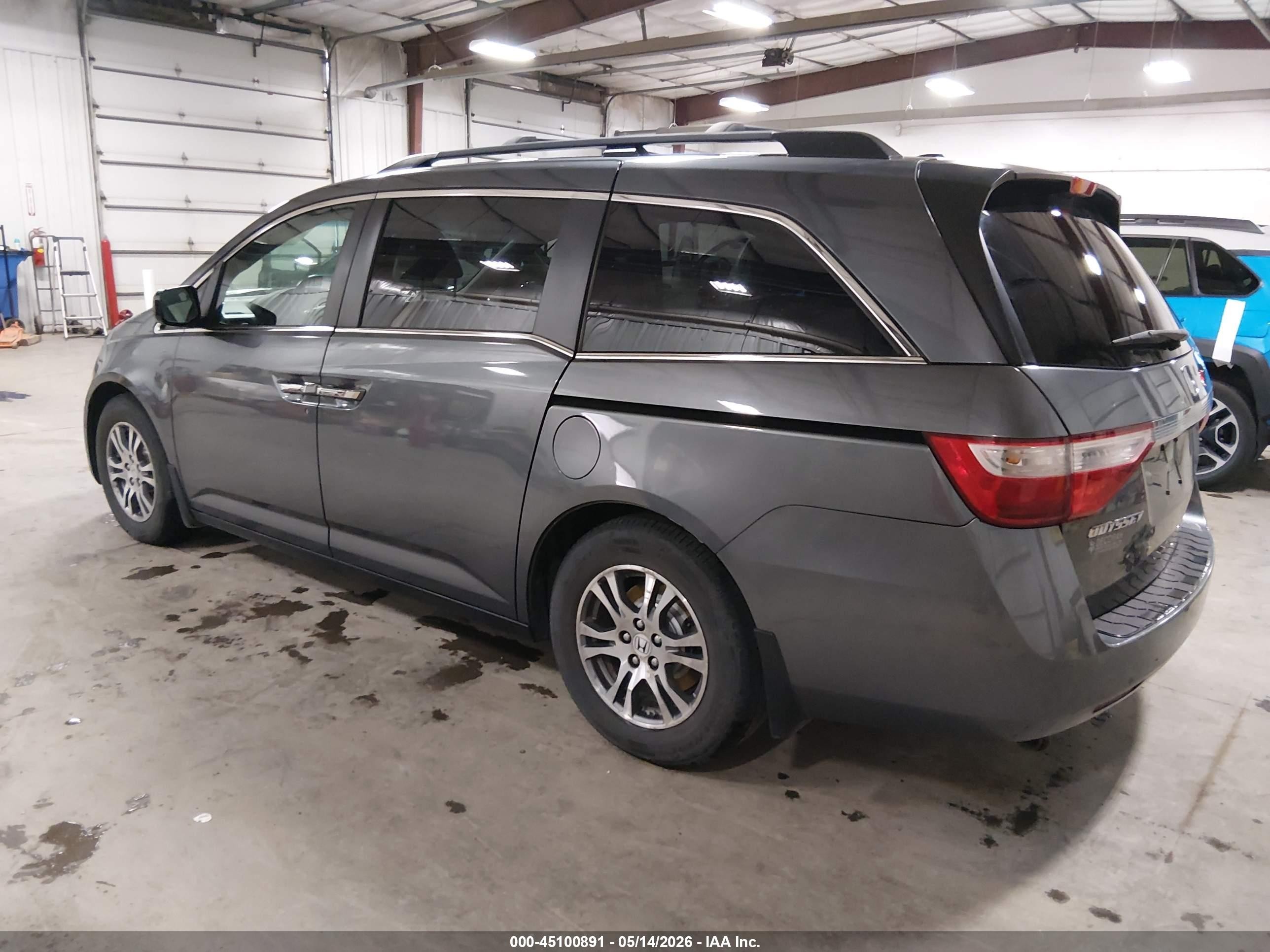 2011 Honda Odyssey Ex-l Gray vin: 5FNRL5H64BB010930