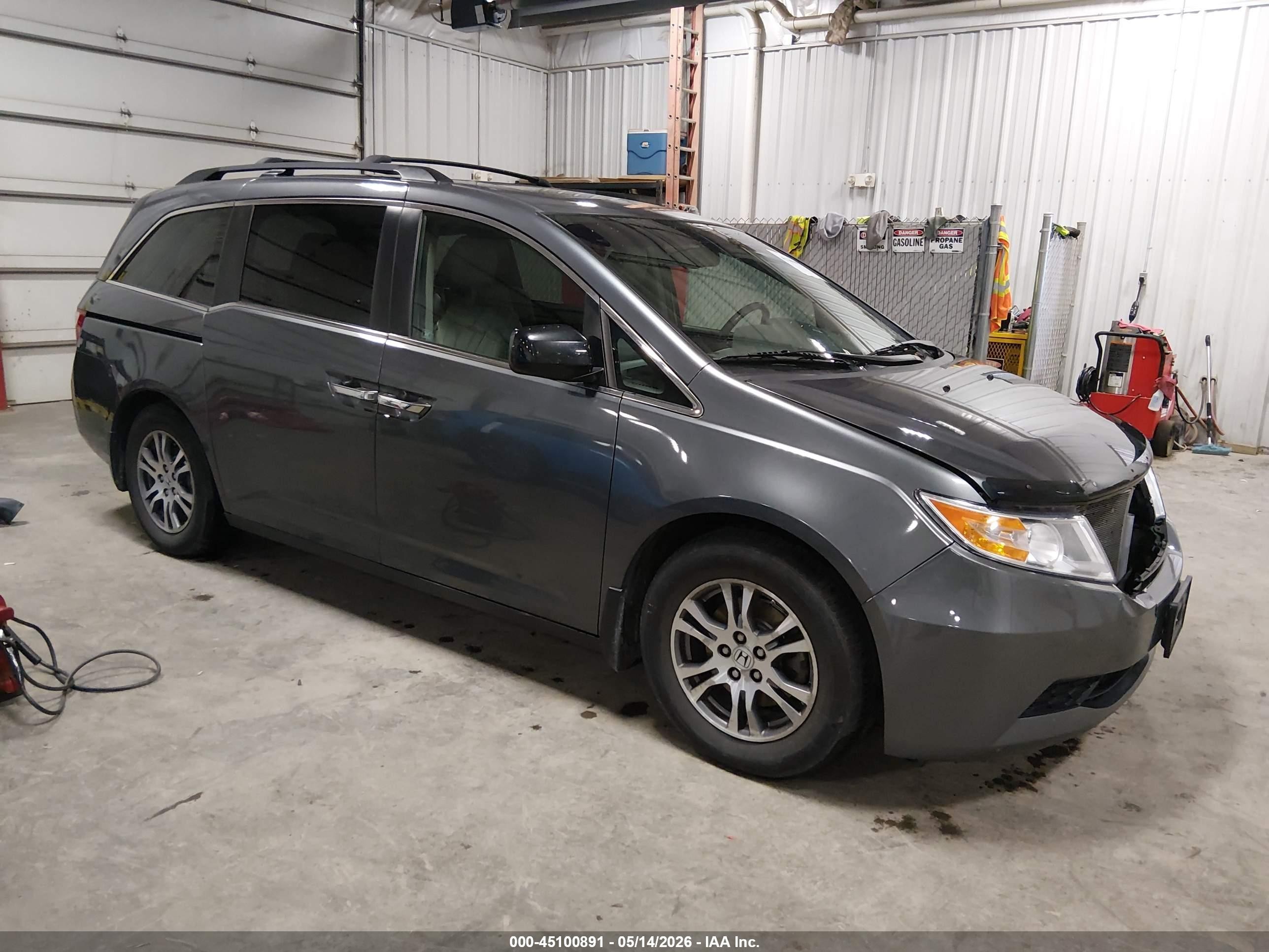 2011 Honda Odyssey Ex-l Gray vin: 5FNRL5H64BB010930