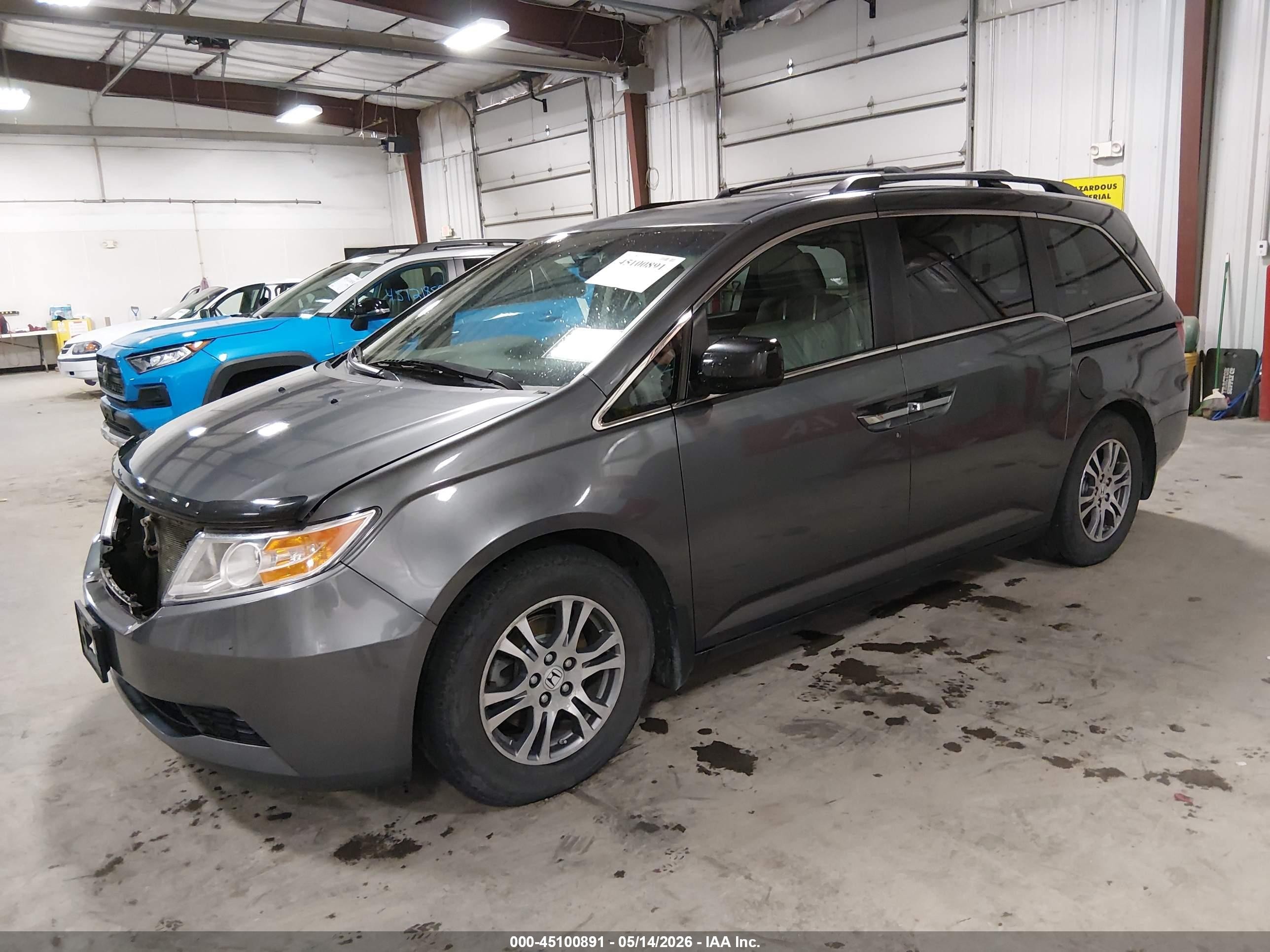 2011 Honda Odyssey Ex-l Gray vin: 5FNRL5H64BB010930