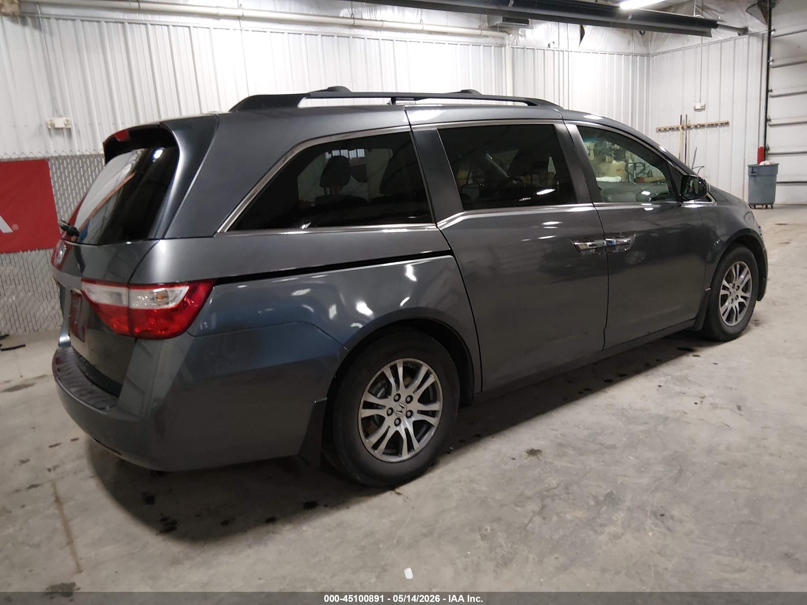 2011 Honda Odyssey Ex-l Gray vin: 5FNRL5H64BB010930