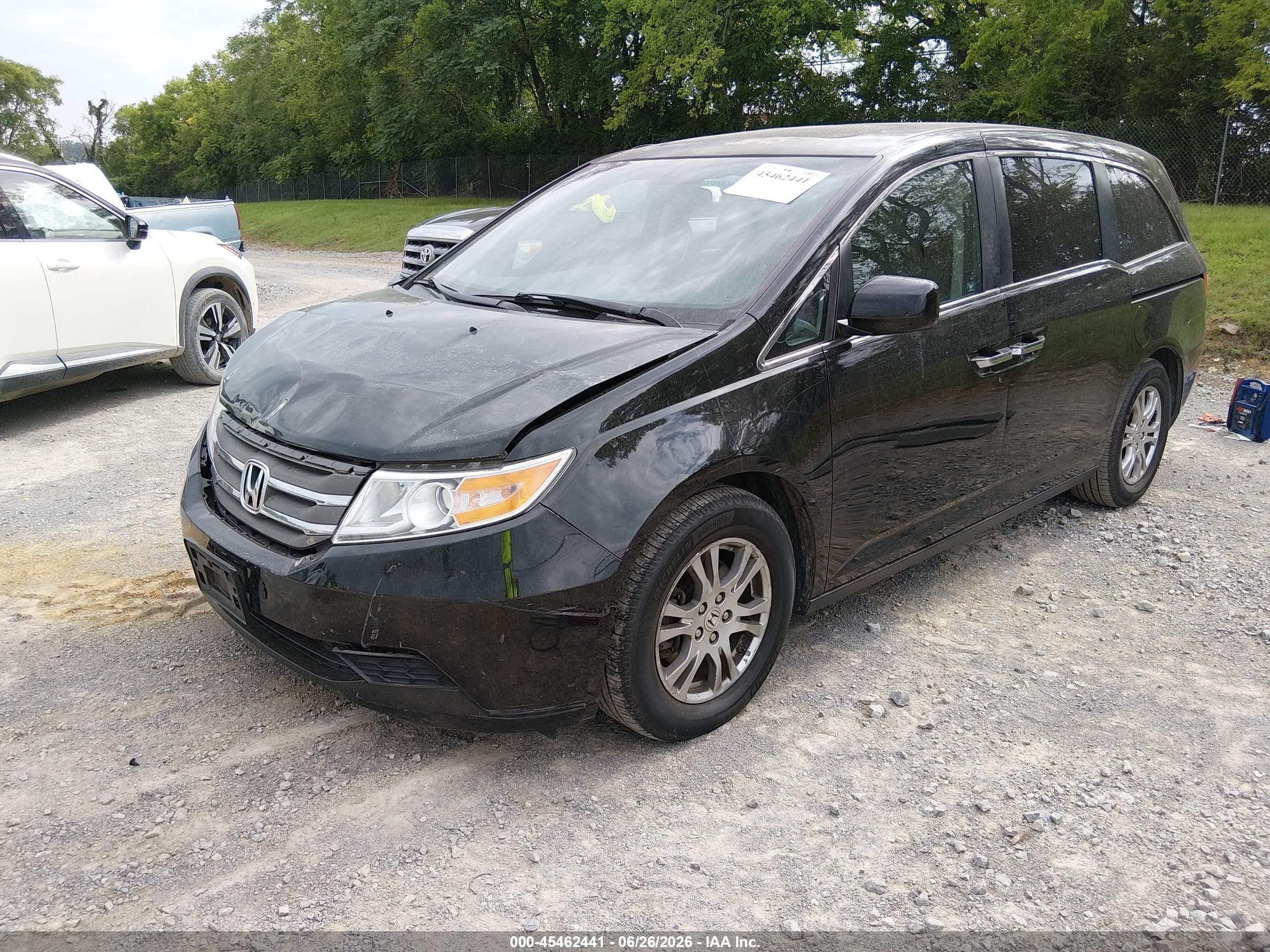 2011 Honda Odyssey Ex-l Black vin: 5FNRL5H64BB022401