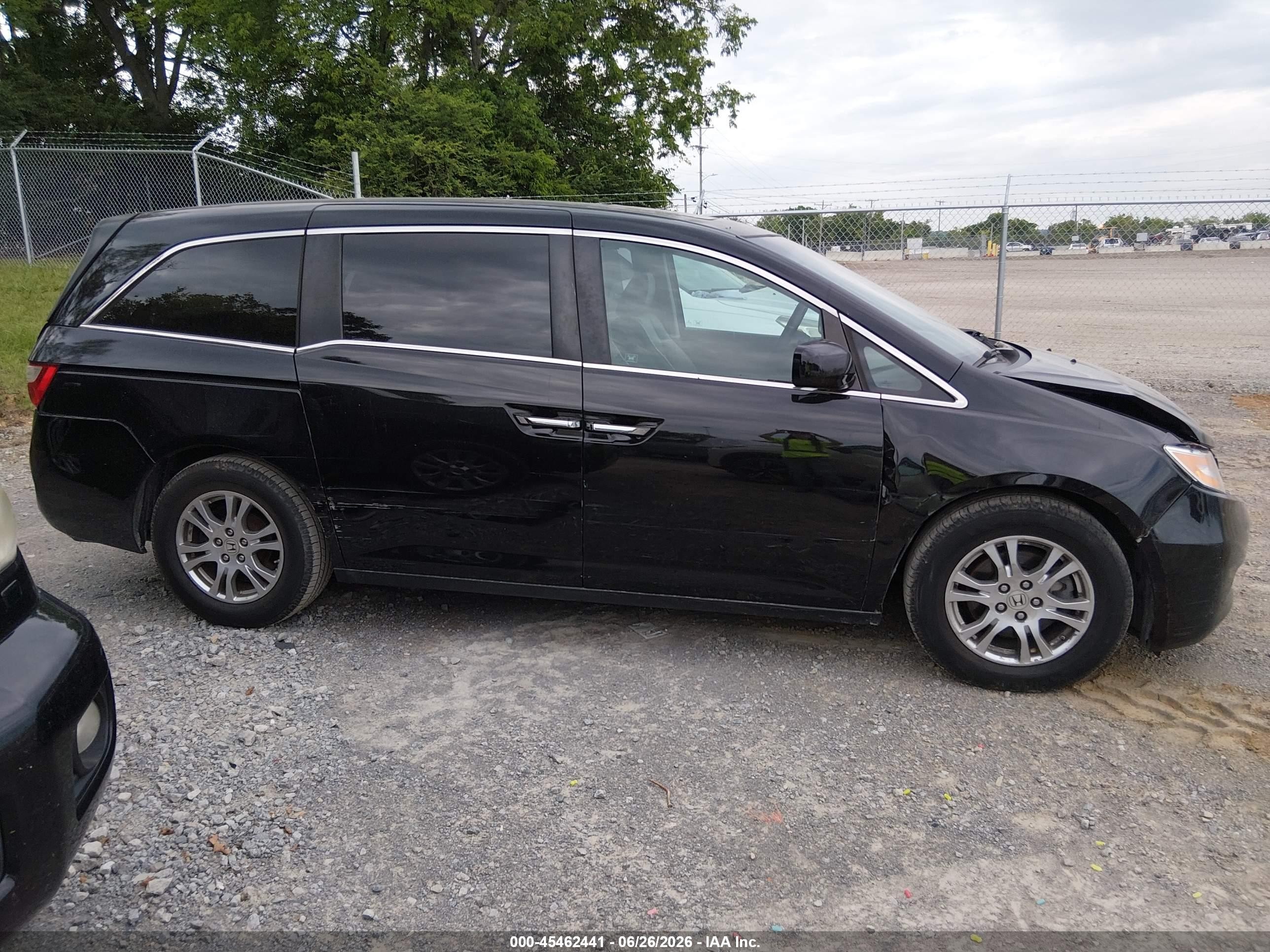 2011 Honda Odyssey Ex-l Black vin: 5FNRL5H64BB022401