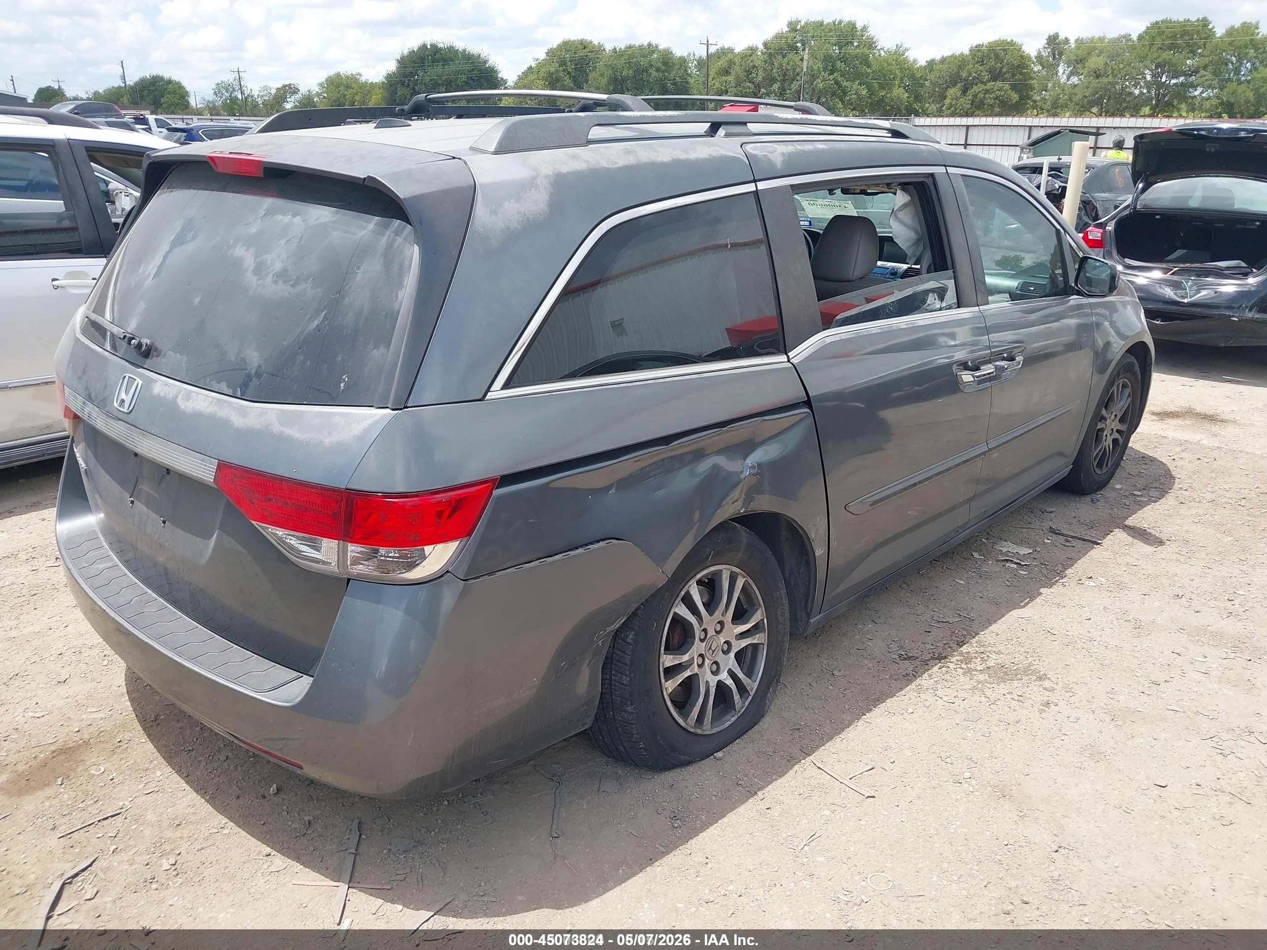 2011 Honda Odyssey Ex-l Gray vin: 5FNRL5H64BB024066