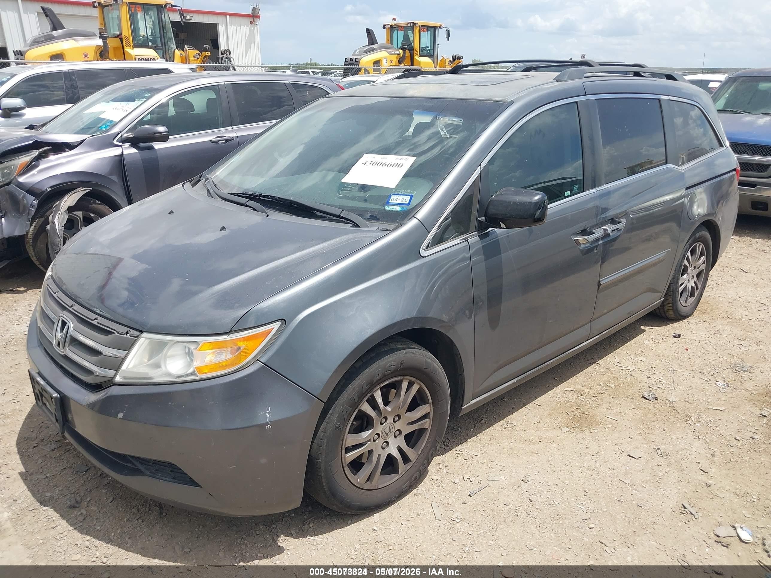 2011 Honda Odyssey Ex-l Gray vin: 5FNRL5H64BB024066