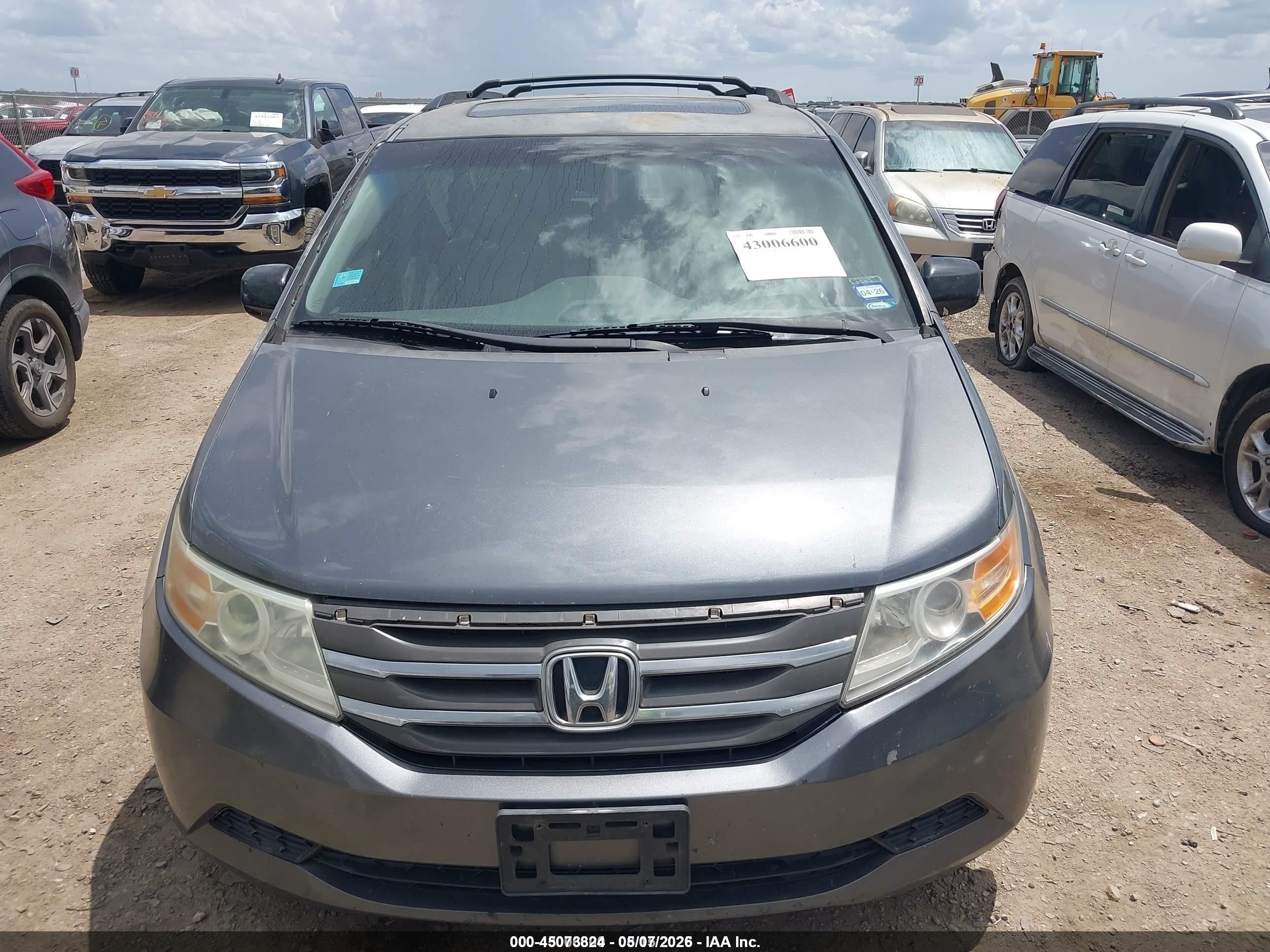2011 Honda Odyssey Ex-l Gray vin: 5FNRL5H64BB024066