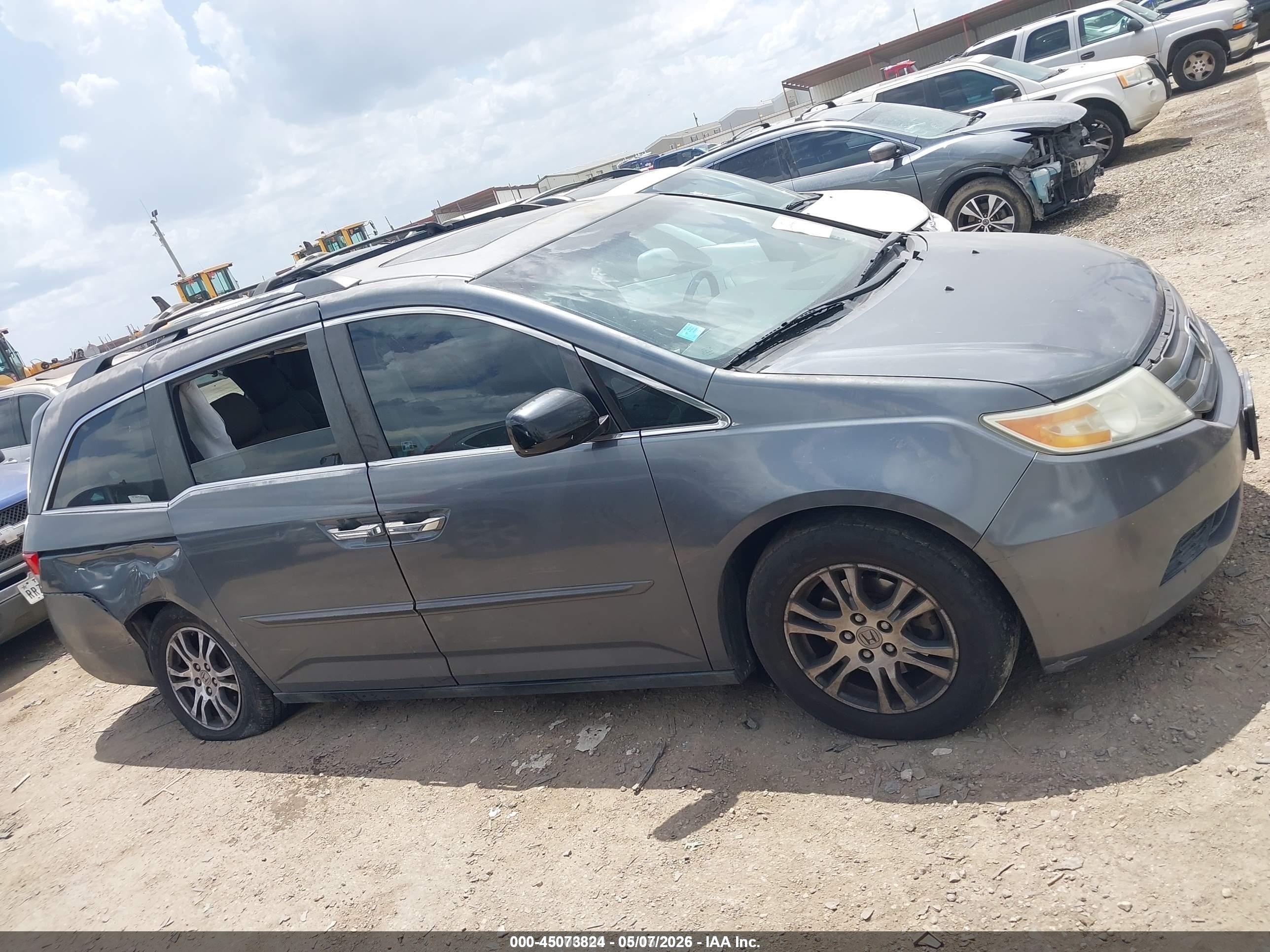 2011 Honda Odyssey Ex-l Gray vin: 5FNRL5H64BB024066