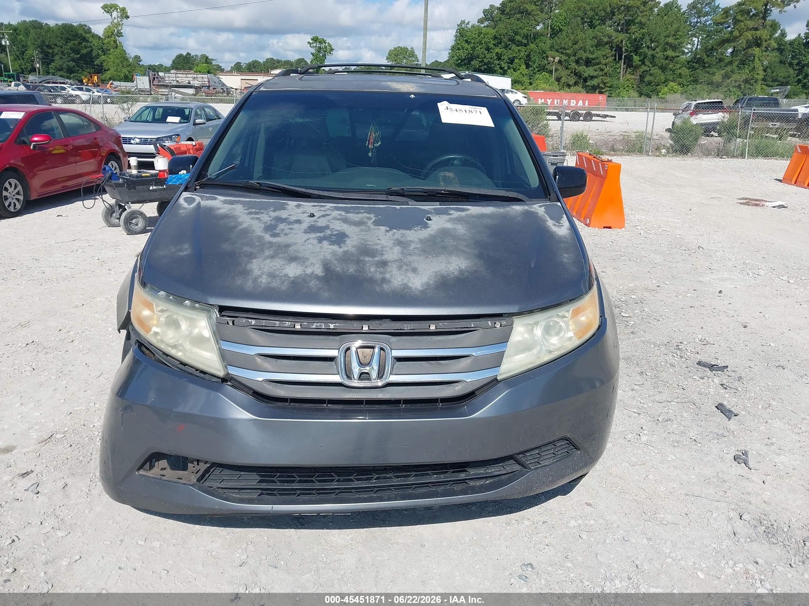 2011 Honda Odyssey Ex-l Gray vin: 5FNRL5H64BB024777