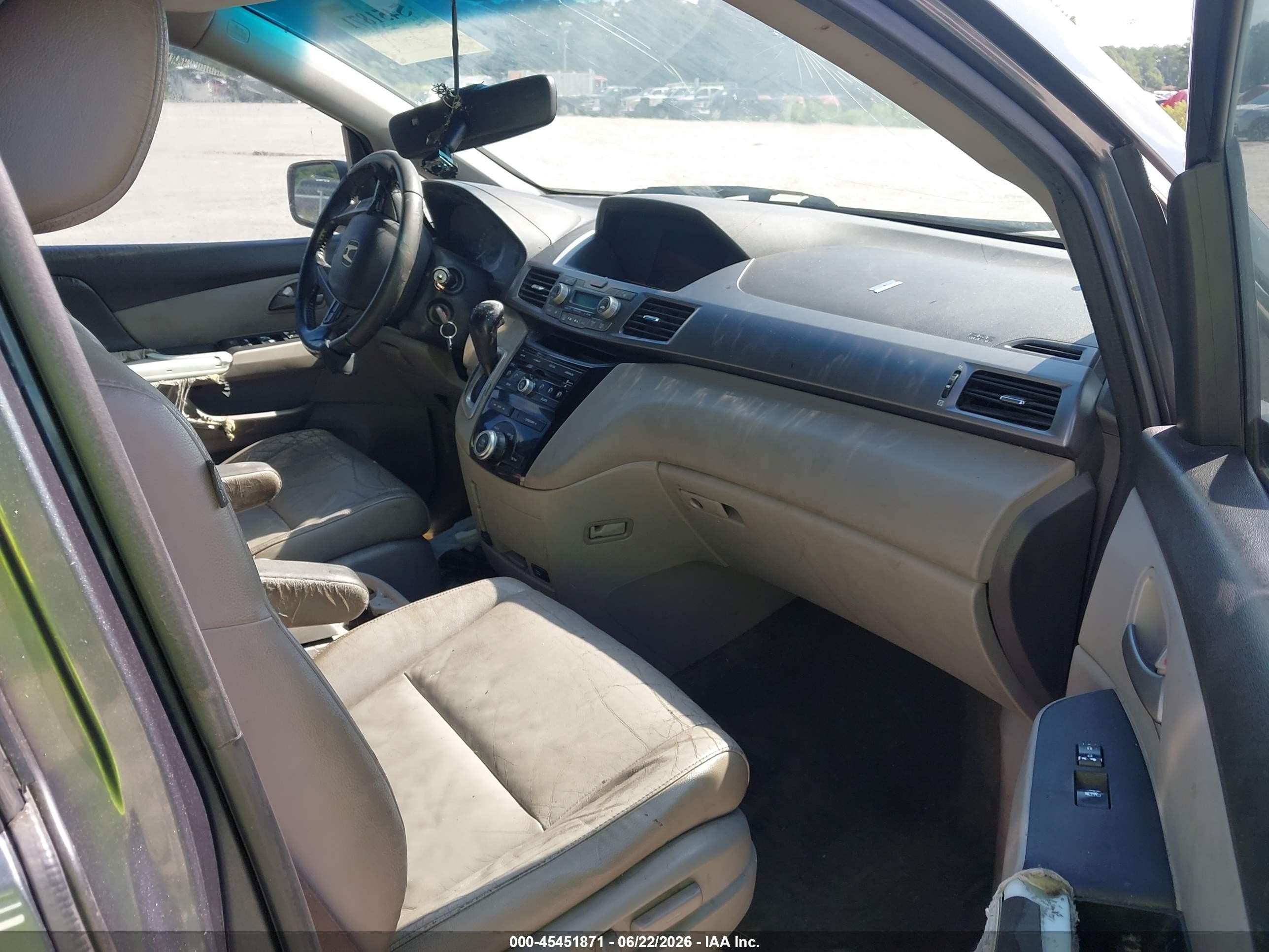 2011 Honda Odyssey Ex-l Gray vin: 5FNRL5H64BB024777