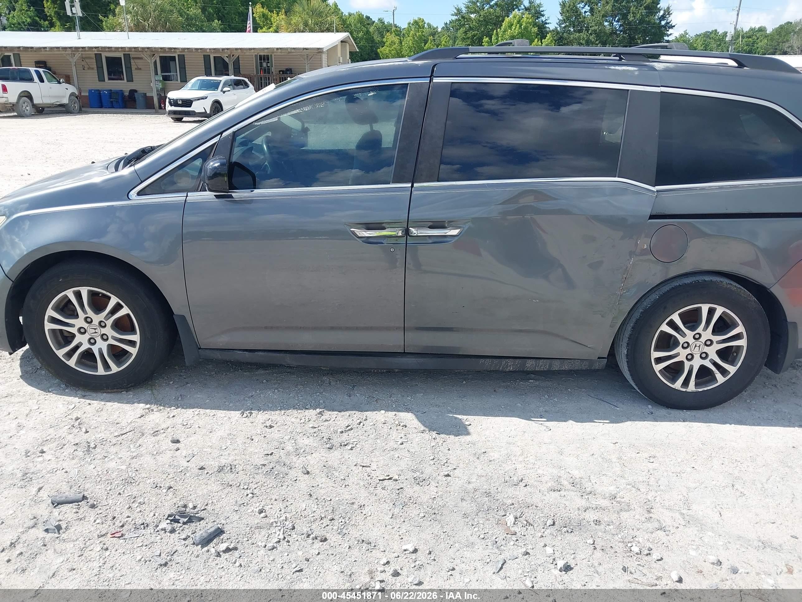 2011 Honda Odyssey Ex-l Gray vin: 5FNRL5H64BB024777