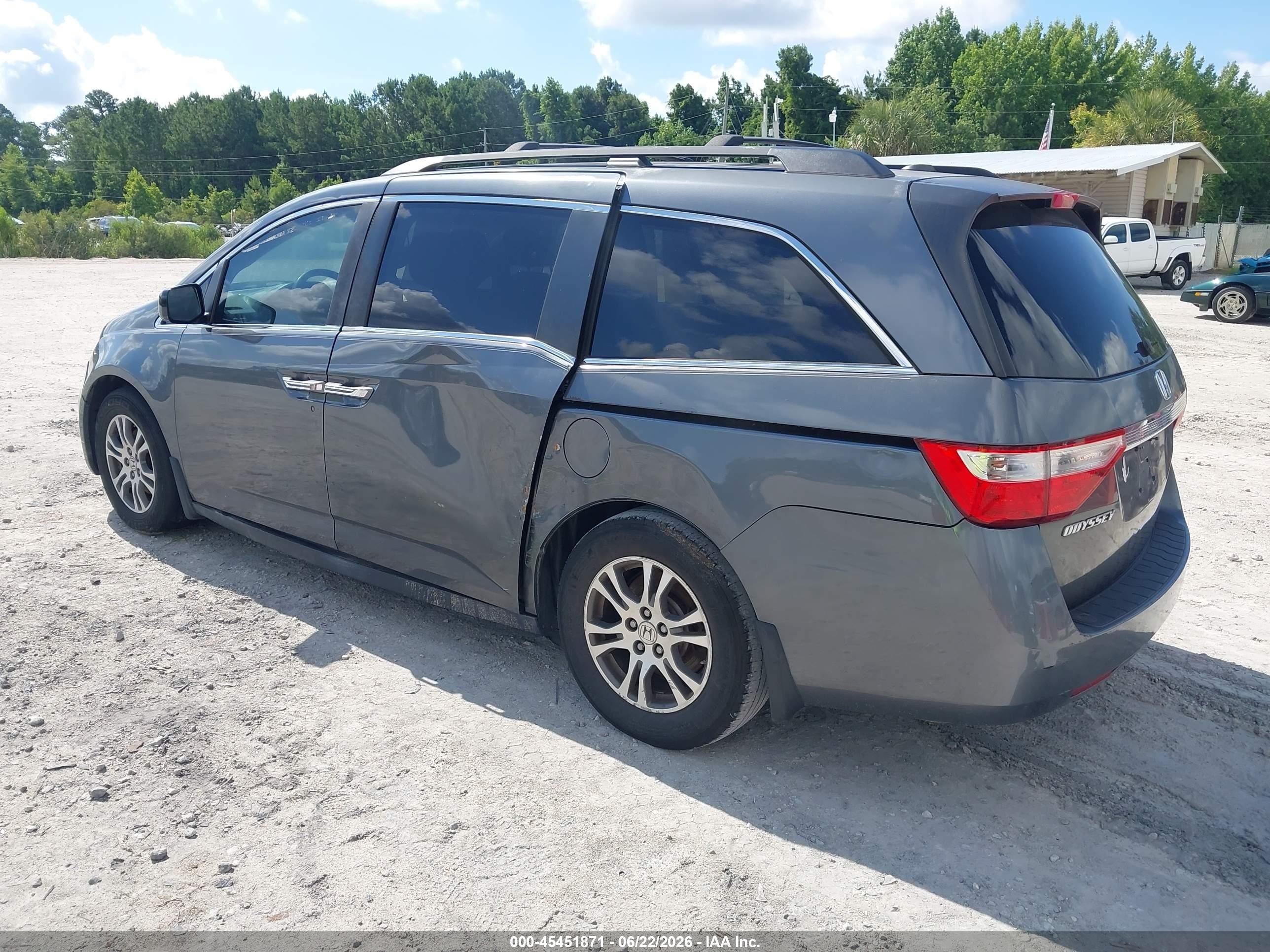 2011 Honda Odyssey Ex-l Gray vin: 5FNRL5H64BB024777