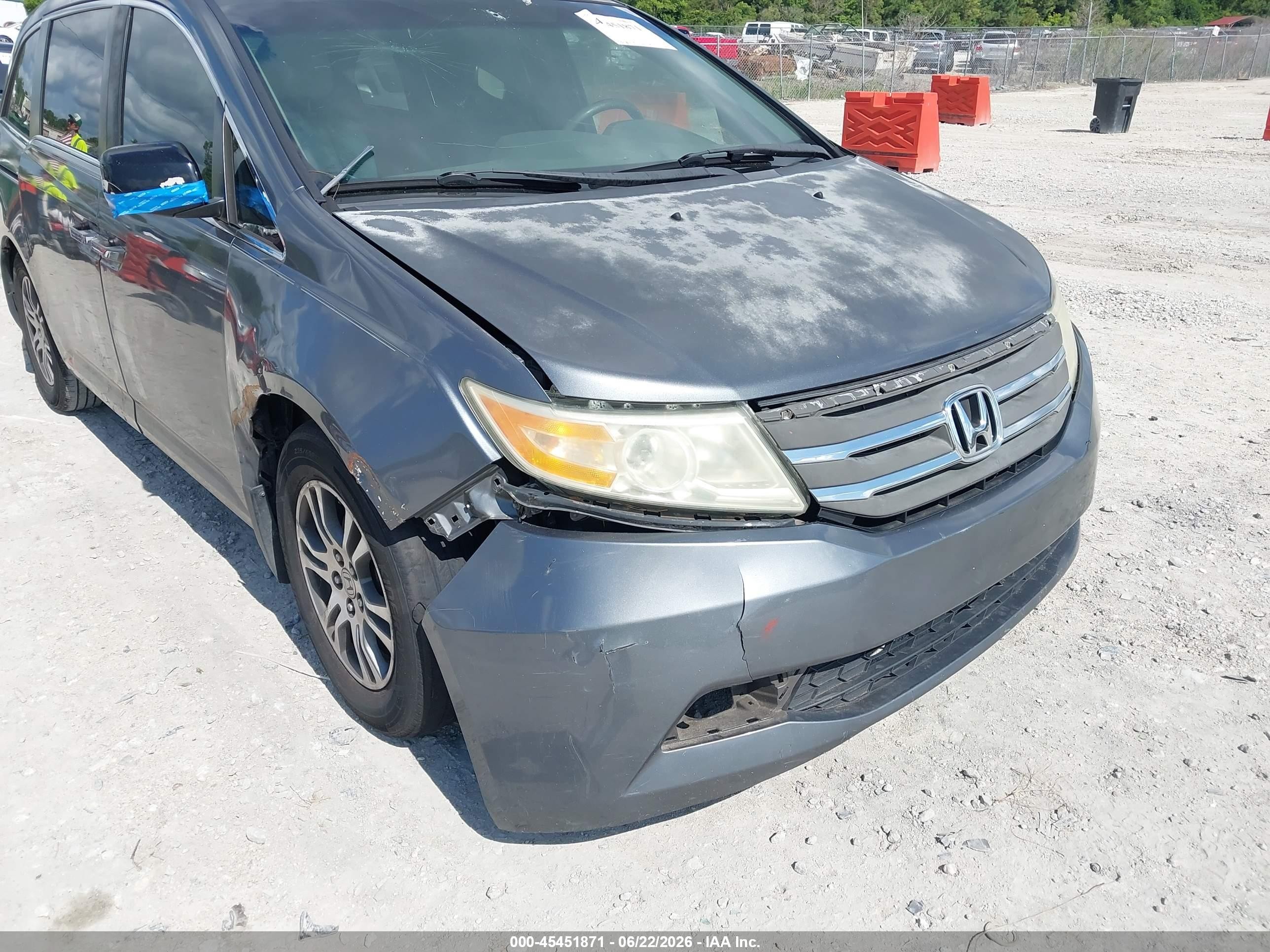 2011 Honda Odyssey Ex-l Gray vin: 5FNRL5H64BB024777