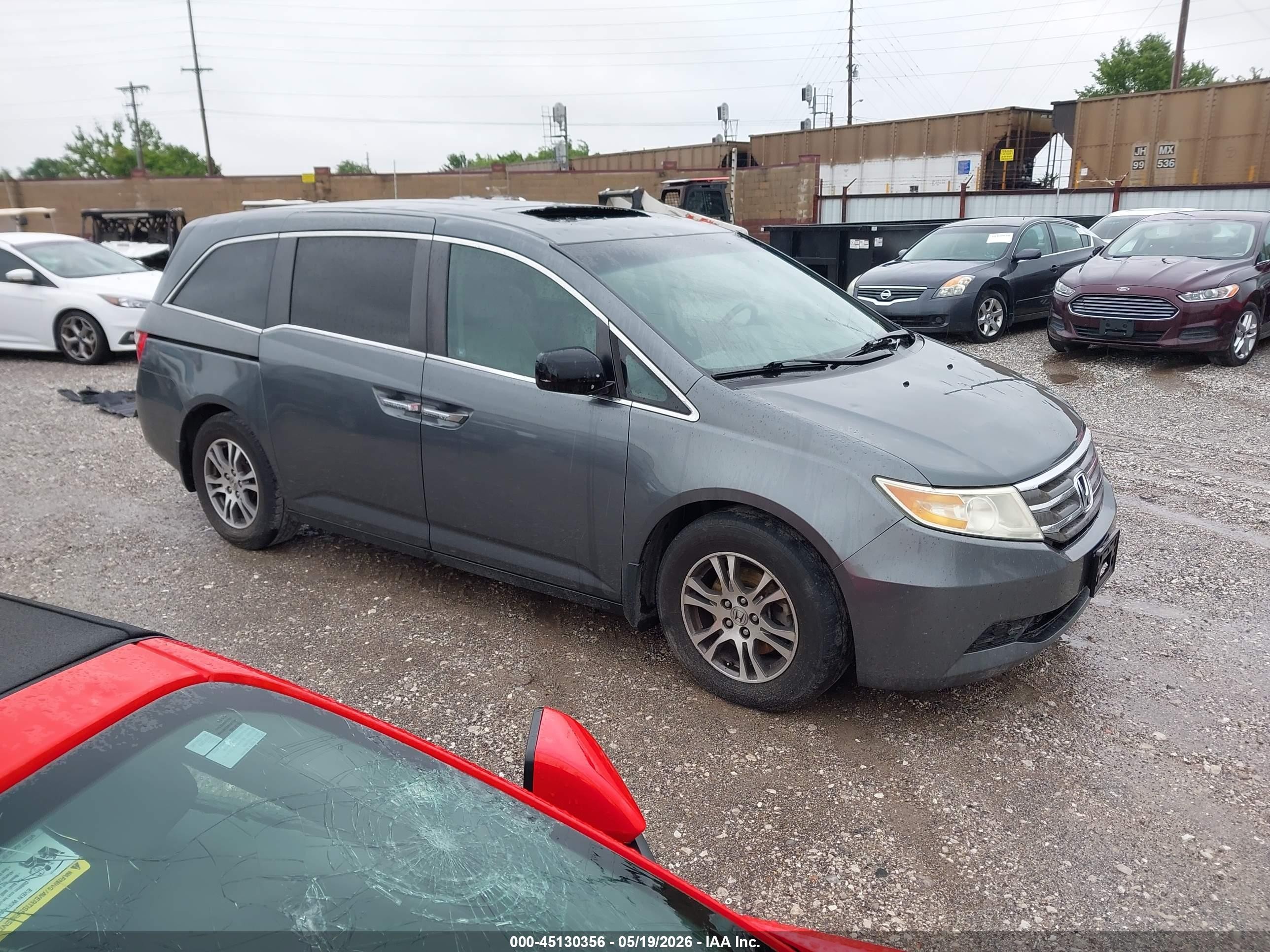 2011 Honda Odyssey Ex-l Gray vin: 5FNRL5H64BB029865