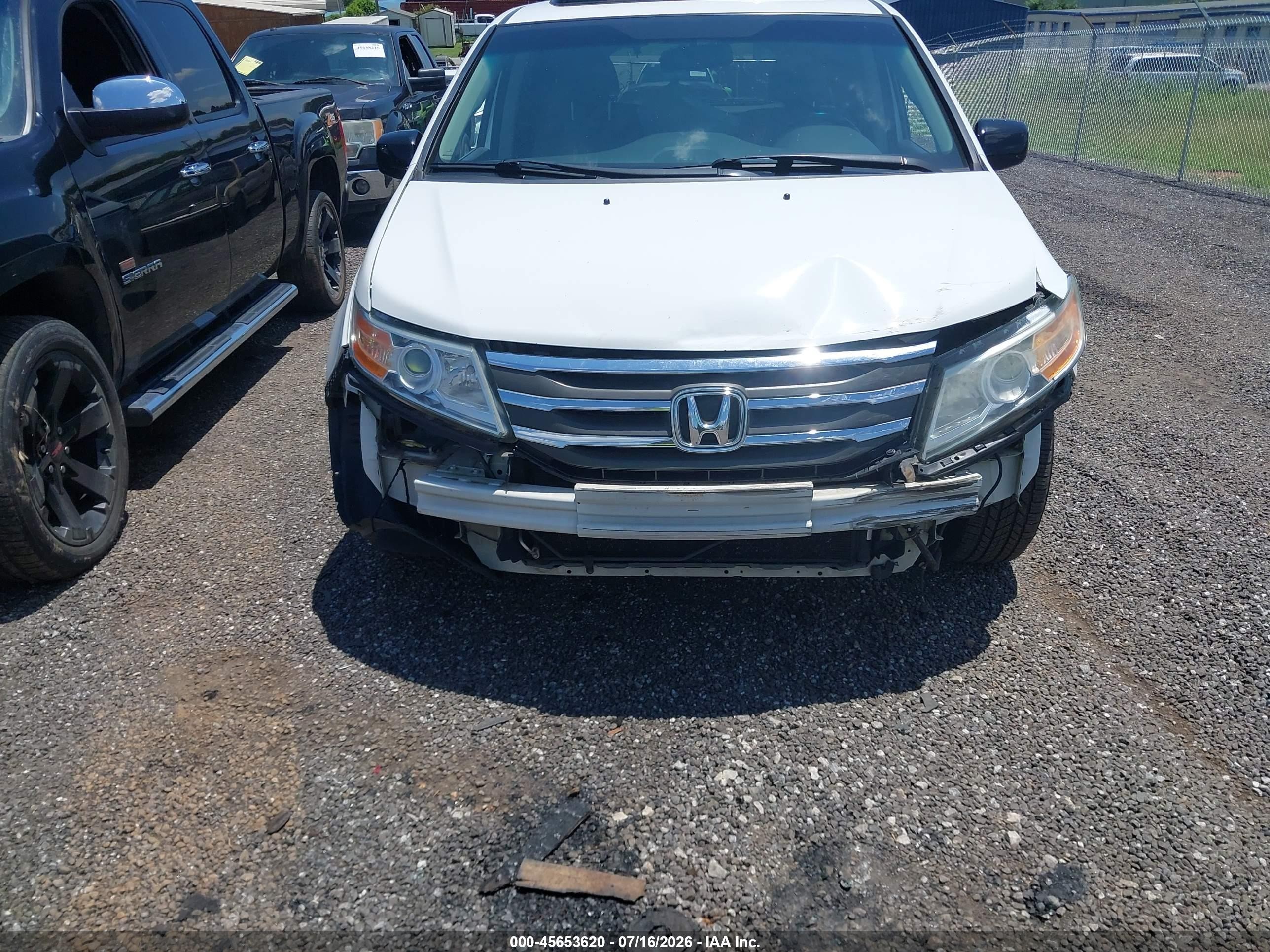2011 Honda Odyssey Ex-l White vin: 5FNRL5H64BB039926