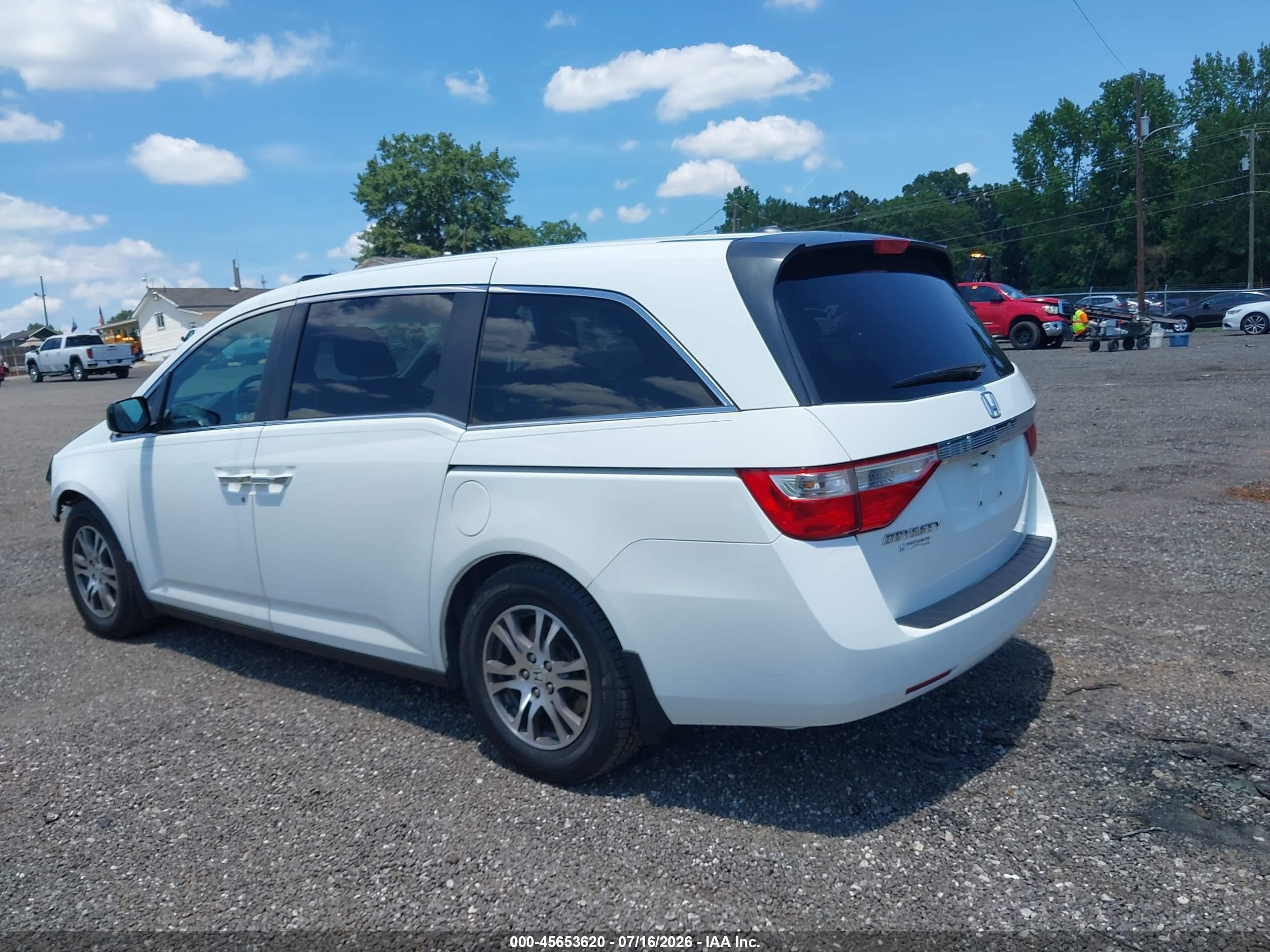 2011 Honda Odyssey Ex-l White vin: 5FNRL5H64BB039926