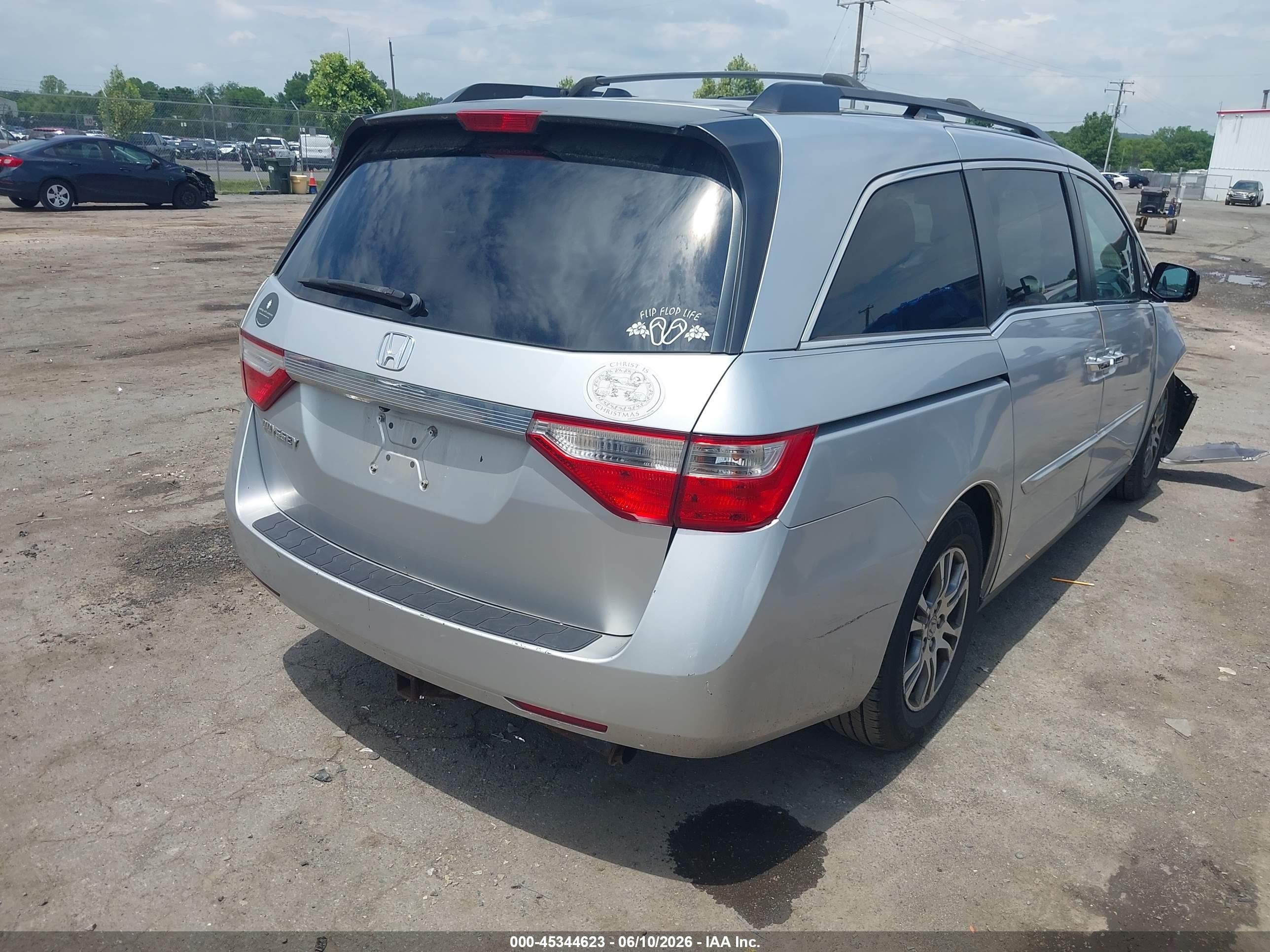 2011 Honda Odyssey Ex-l Silver vin: 5FNRL5H64BB041062