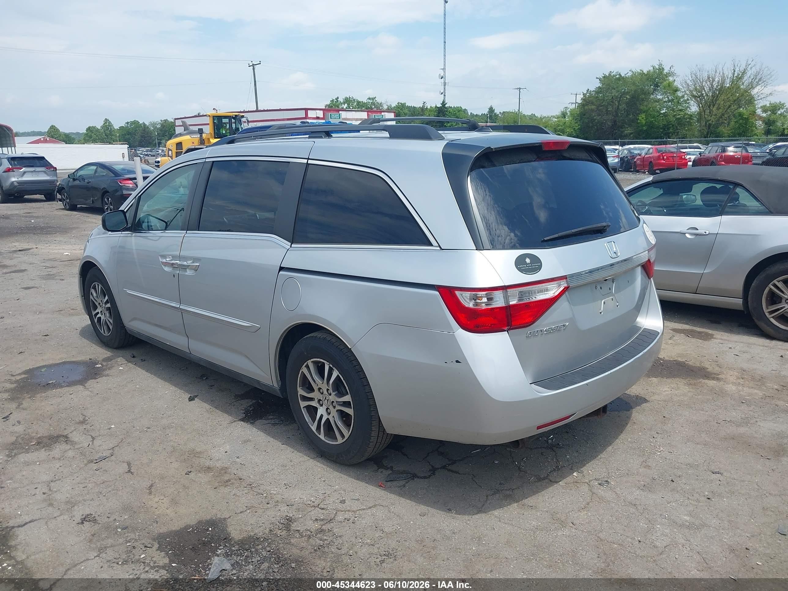 2011 Honda Odyssey Ex-l Silver vin: 5FNRL5H64BB041062