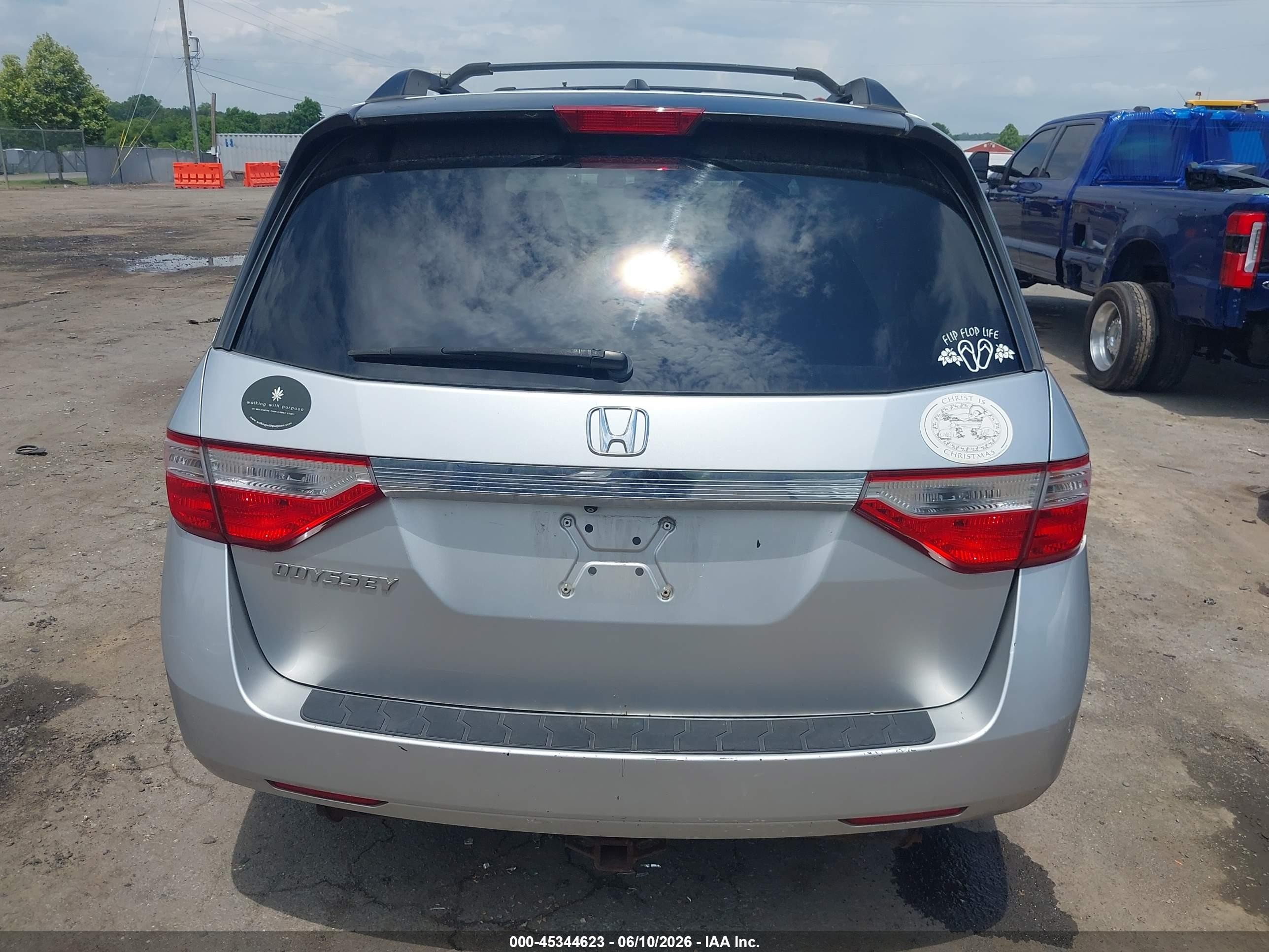 2011 Honda Odyssey Ex-l Silver vin: 5FNRL5H64BB041062