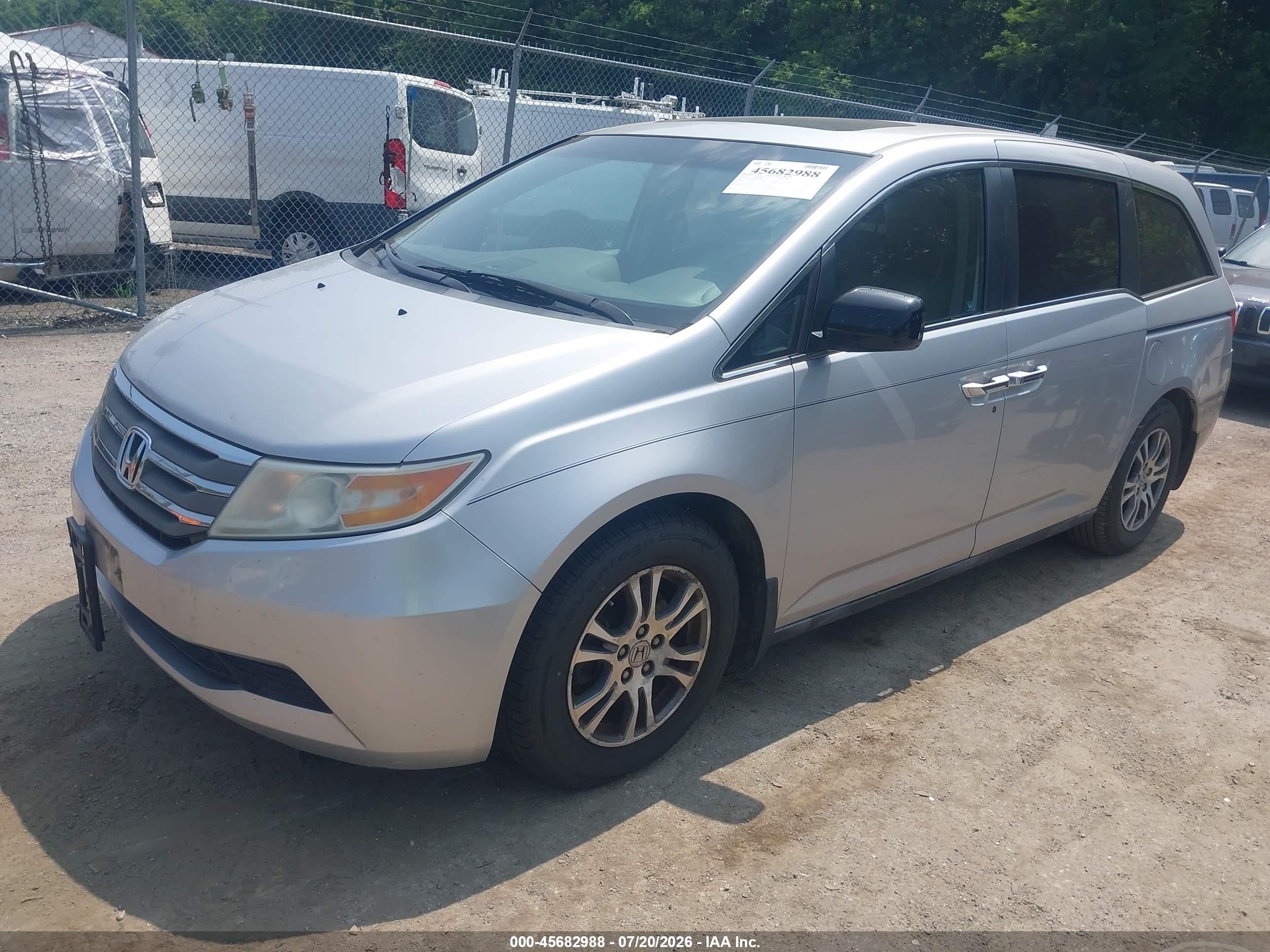 2011 Honda Odyssey Ex-l Silver vin: 5FNRL5H64BB044964