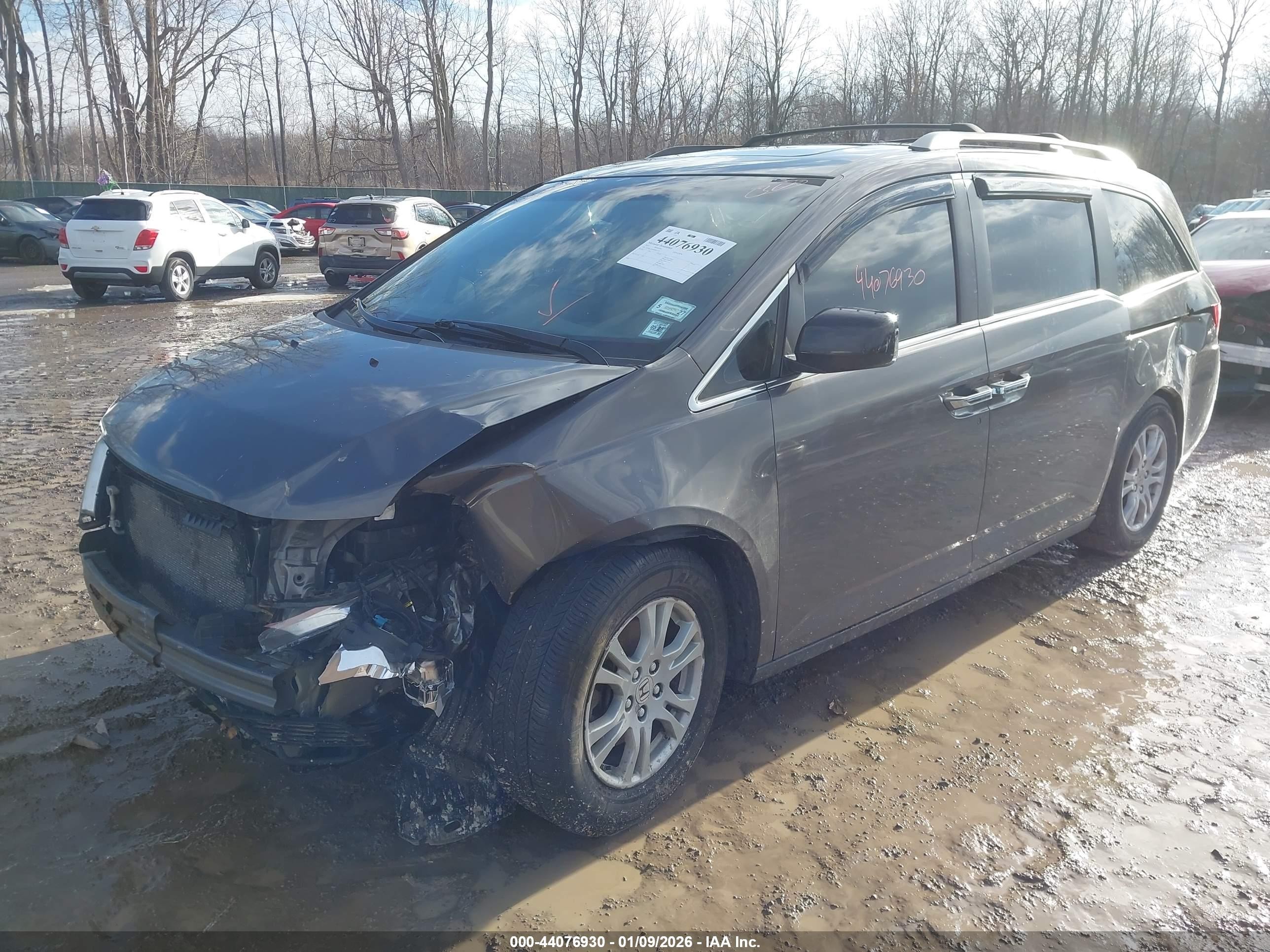 2011 Honda Odyssey Ex-l Серый vin: 5FNRL5H64BB063773