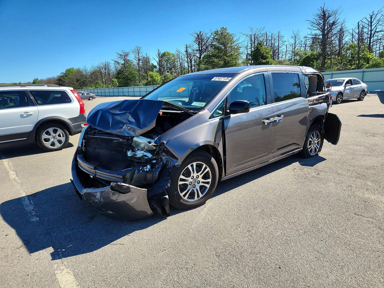 2011 Honda Odyssey Exl Brown vin: 5FNRL5H64BB067239